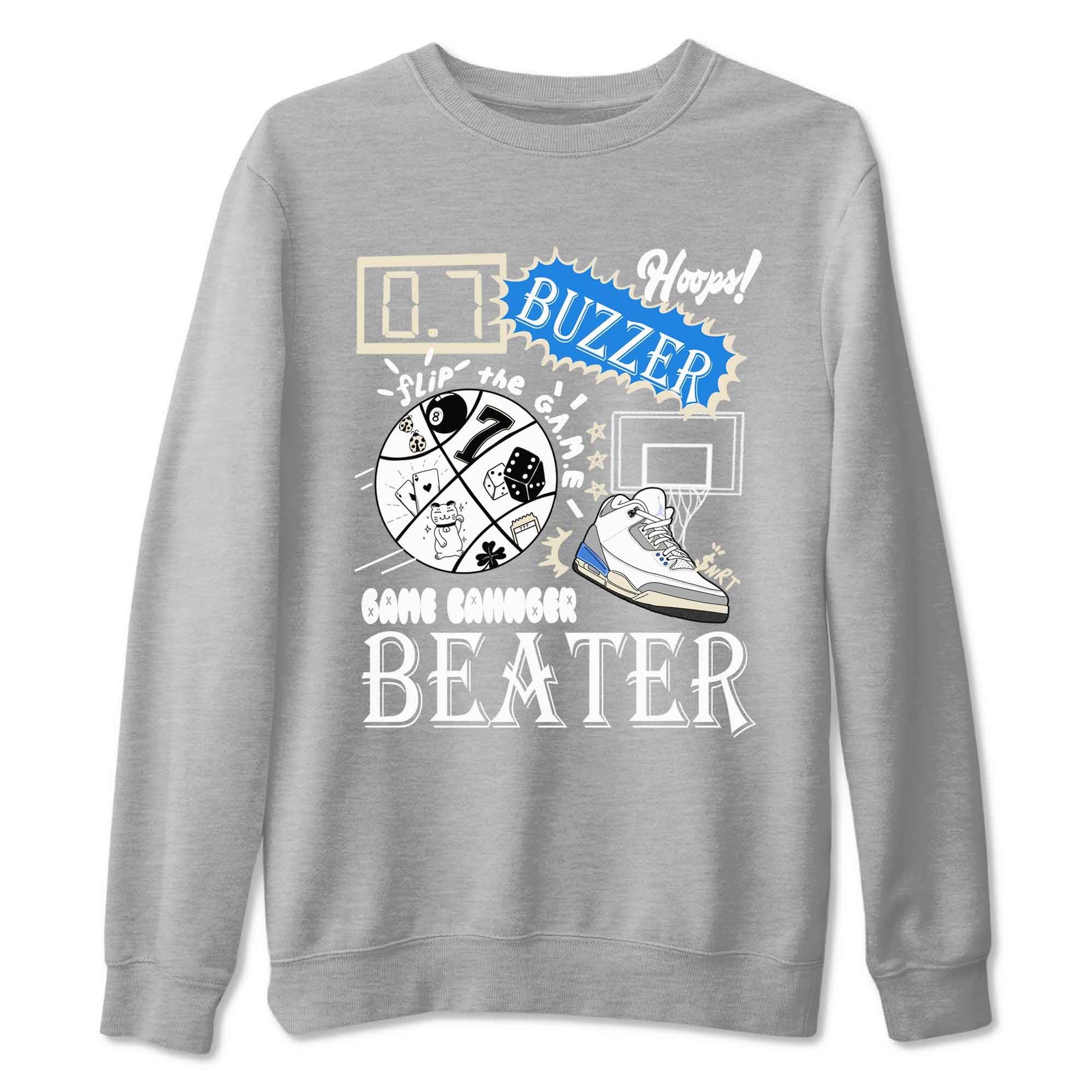 3s Lucky Shorts shirts to match jordans Game Changer best t shirts to wear with jordans Air Jordan 3 Lucky Shorts match shoes to clothes SNRT Sneaker Tees unisex cotton Heather Grey 2 shirts