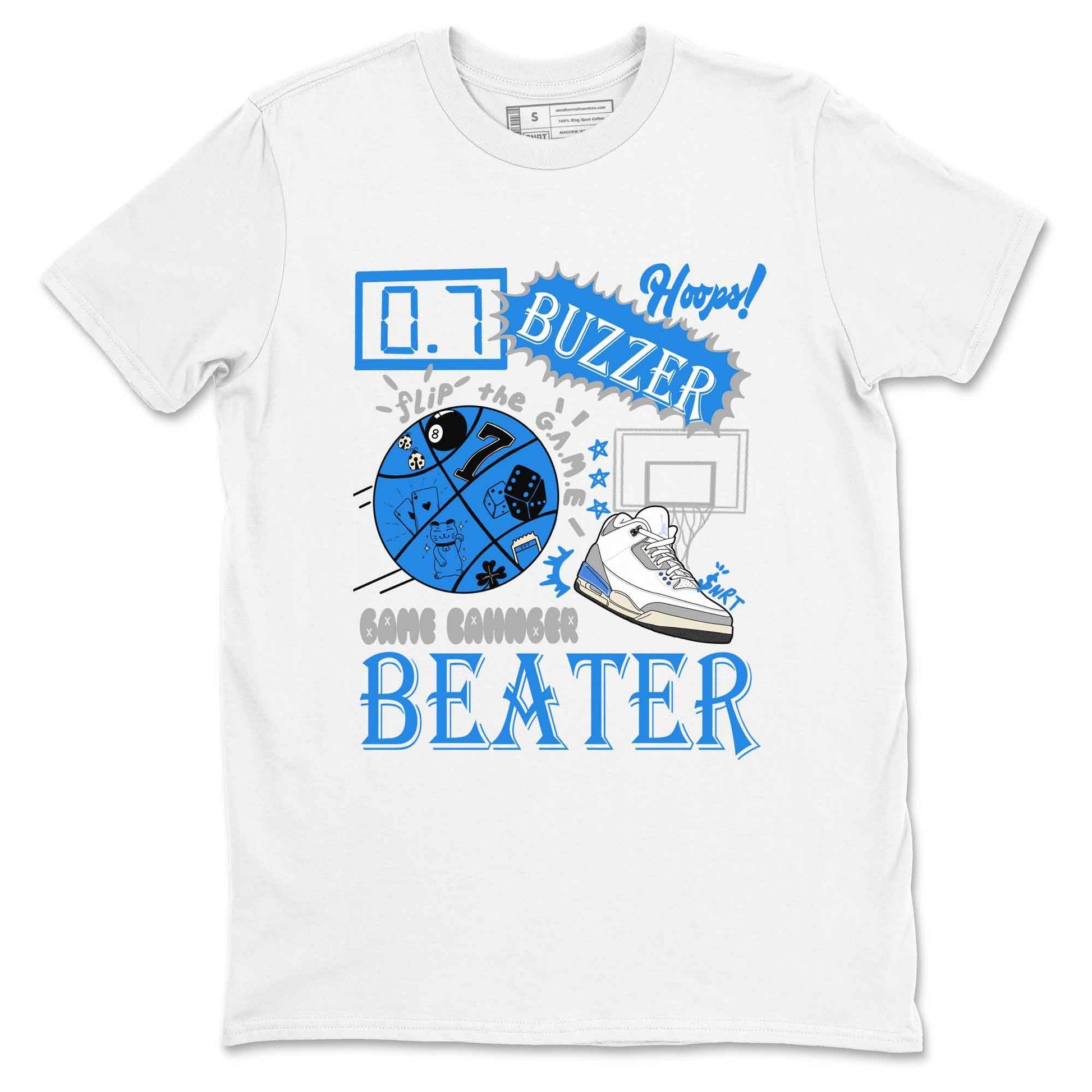 3s Lucky Shorts shirts to match jordans Game Changer best t shirts to wear with jordans Air Jordan 3 Lucky Shorts match shoes to clothes SNRT Sneaker Tees unisex cotton White 2 shirts