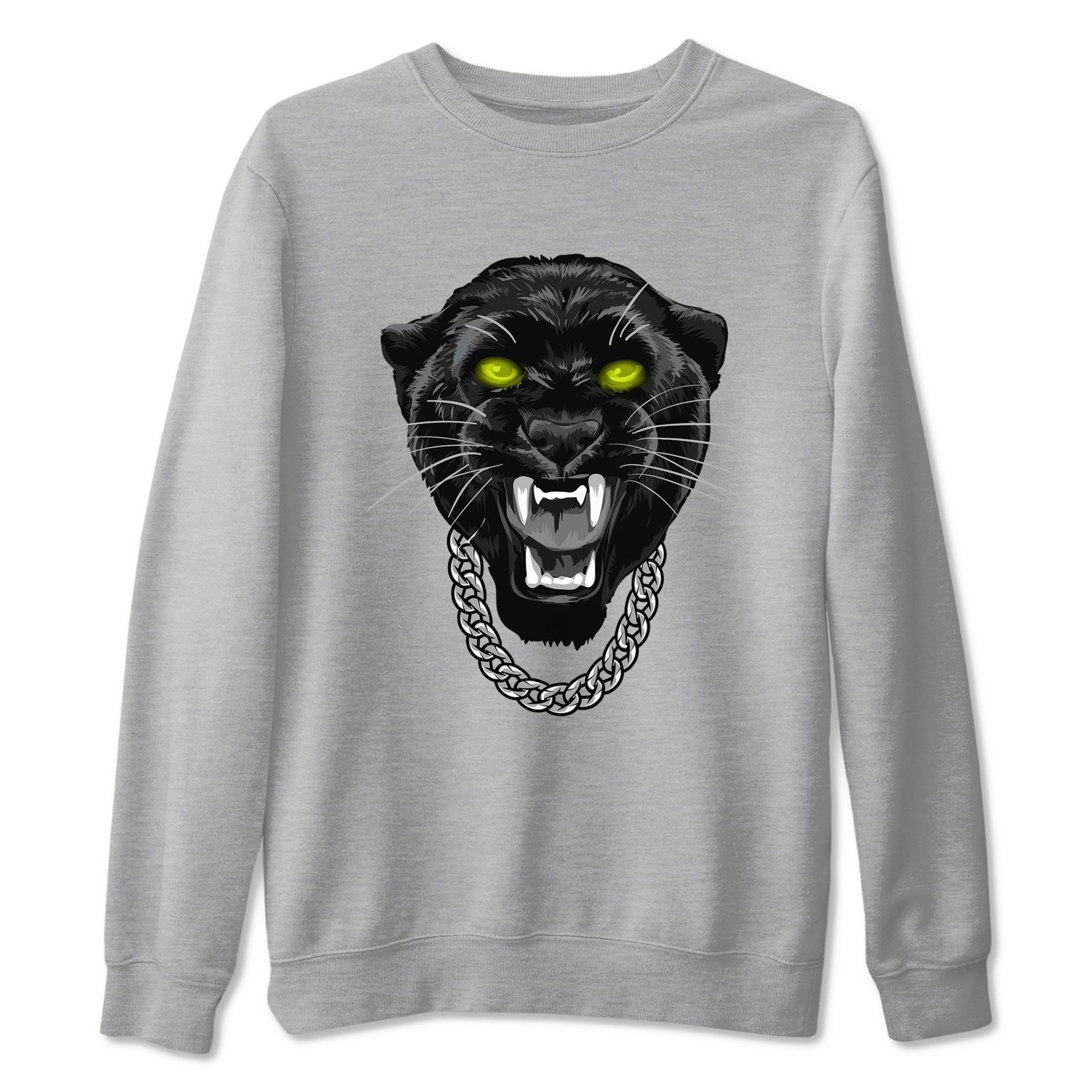 Foams One Black Volt shirts to match jordans Gangster Black Cat sneaker match tees Air Foamposite One Black and Volt match shoes to clothes SNRT Sneaker Tees unisex cotton Heather Grey 2 shirts