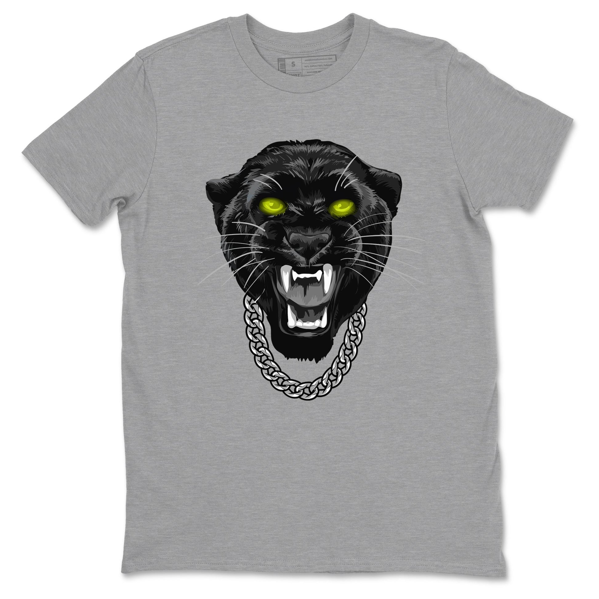 Foams One Black Volt shirts to match jordans Gangster Black Cat sneaker match tees Air Foamposite One Black and Volt match shoes to clothes SNRT Sneaker Tees unisex cotton Heather Grey 2 shirts