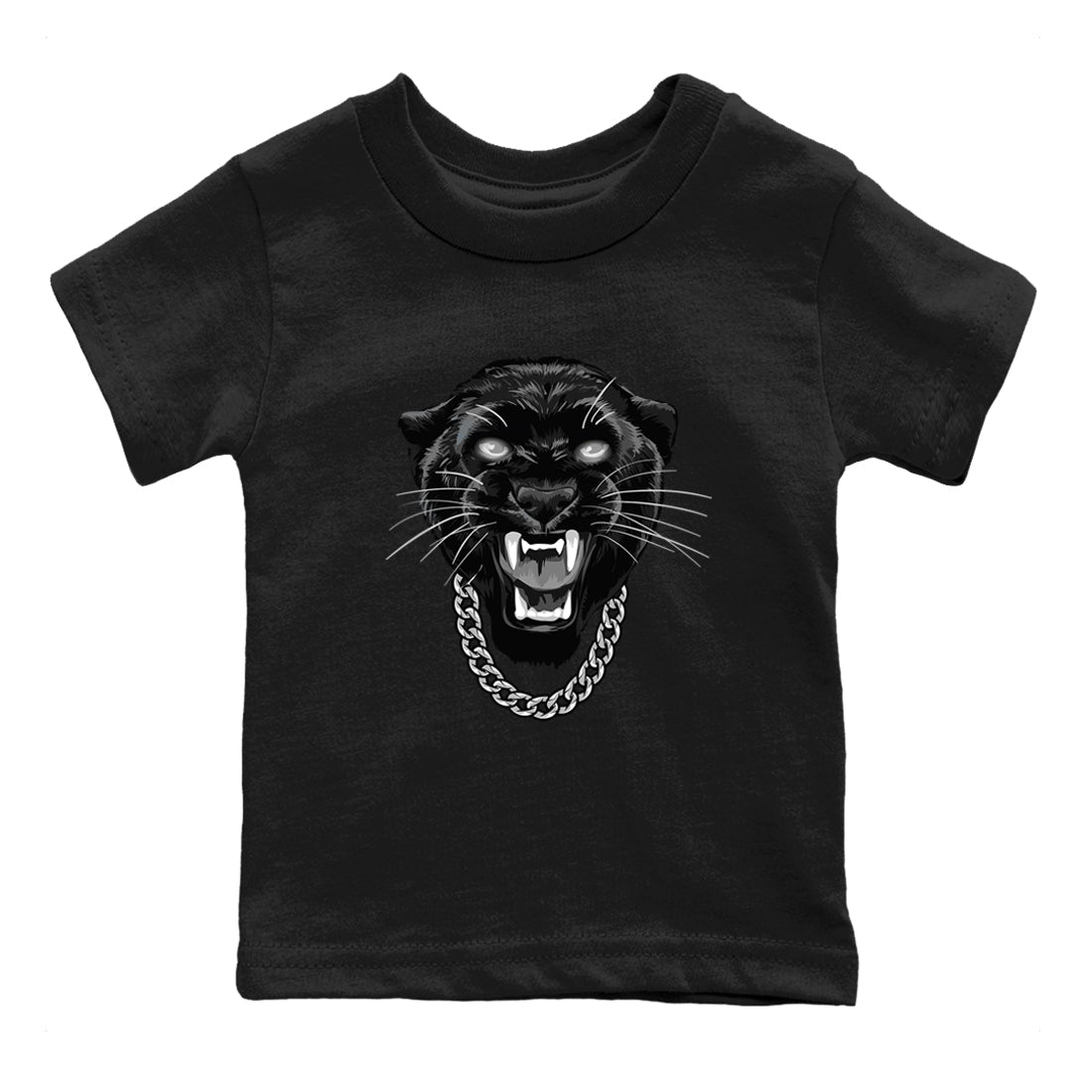 4s Black Cat Sneaker match tees – Sneaker Tees To Match Air Jordan 4 Black Cat Shoes – Gangster Black Cat Kids T-Shirt Black 2