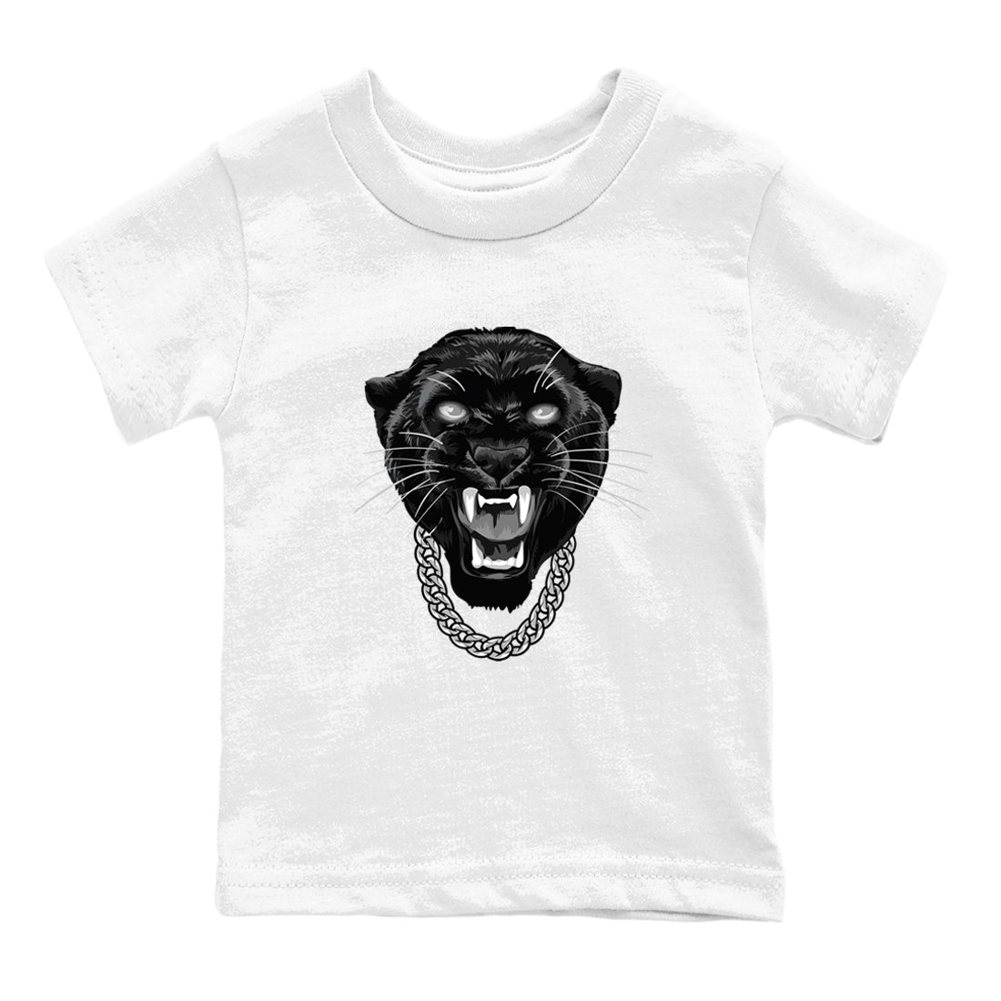 4s Black Cat Sneaker match tees – Sneaker Tees To Match Air Jordan 4 Black Cat Shoes – Gangster Black Cat Kids T-Shirt White 2