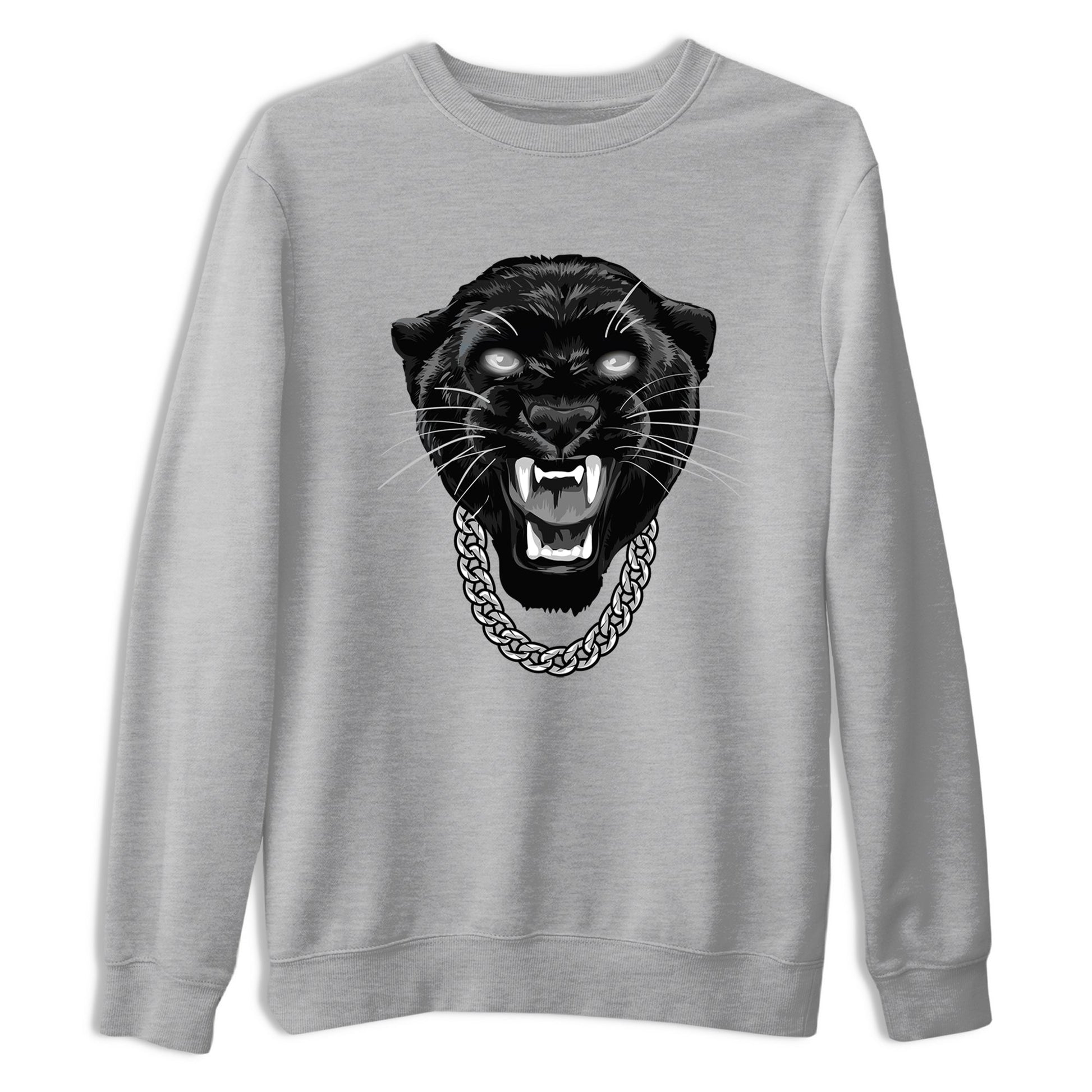 4s Black Cat Sneaker match tees – Sneaker Tees To Match Air Jordan 4 Black Cat Shoes – Gangster Black Cat Tee Heather Grey 2