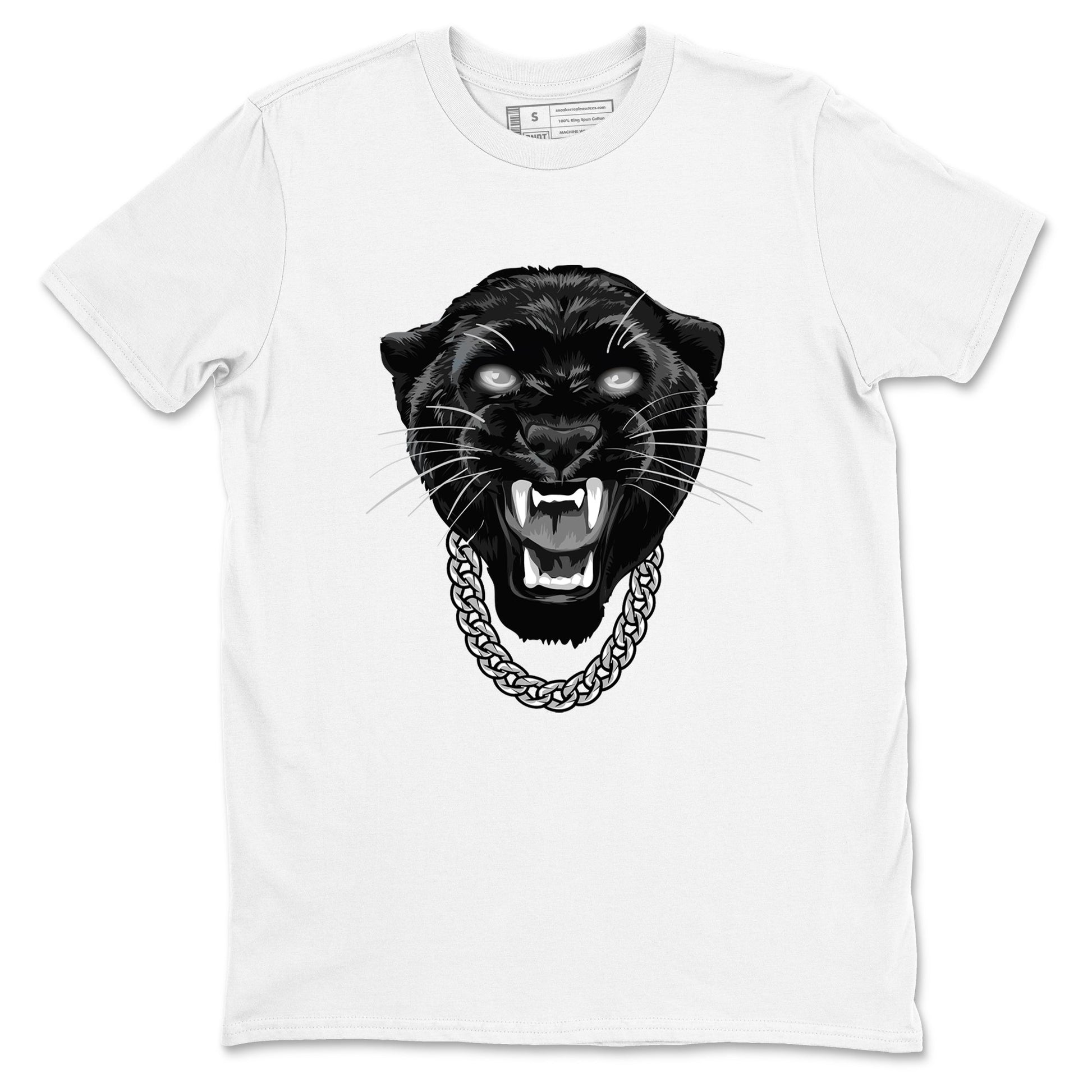 4s Black Cat Sneaker match tees – Sneaker Tees To Match Air Jordan 4 Black Cat Shoes – Gangster Black Cat Tee White 2