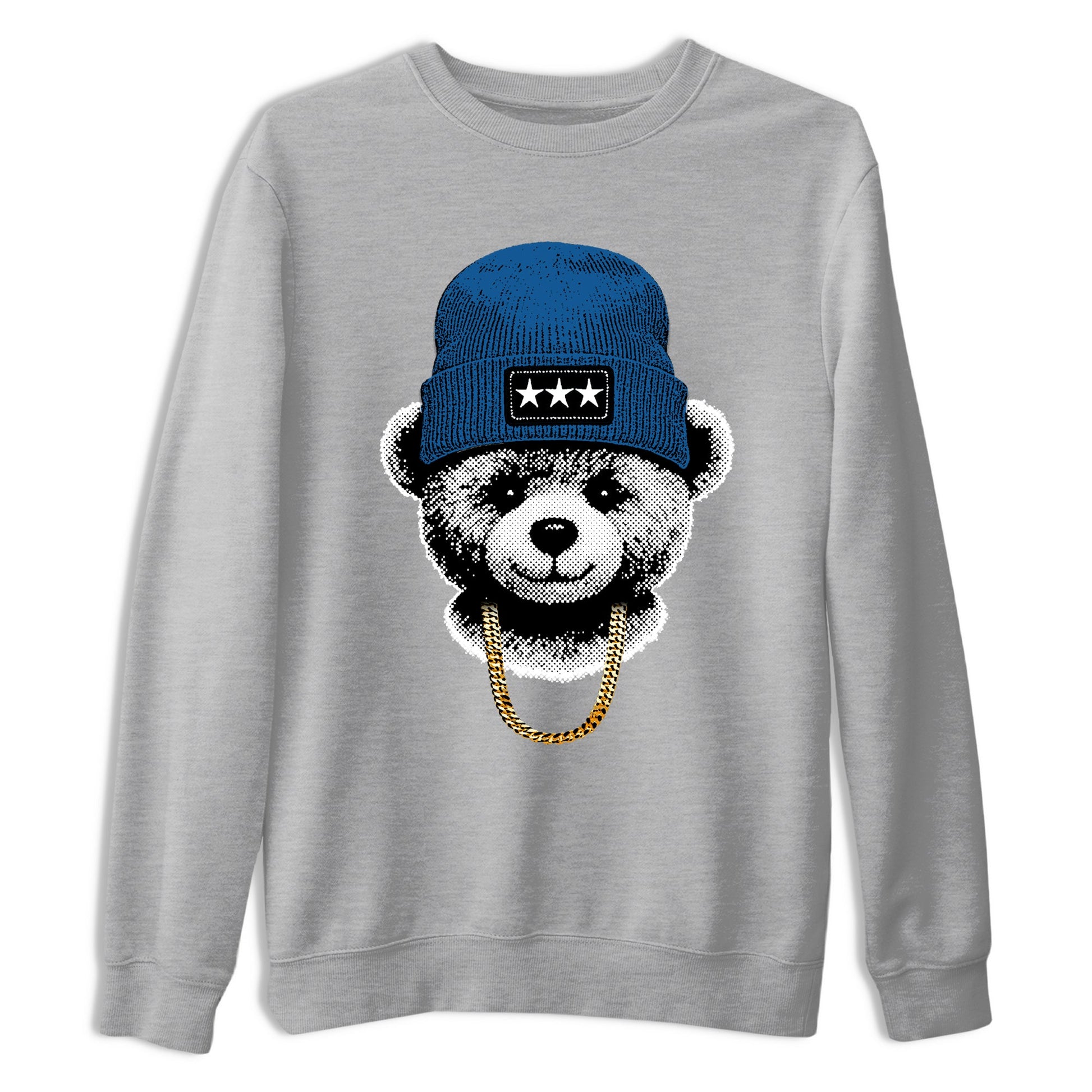 Sneaker tee, Streetwear Brand – Shirts To Match Air Jordan 1 Travis Scott x Fragment Sneakers – Gangster Teddy Graphic Tee Heather Grey 2