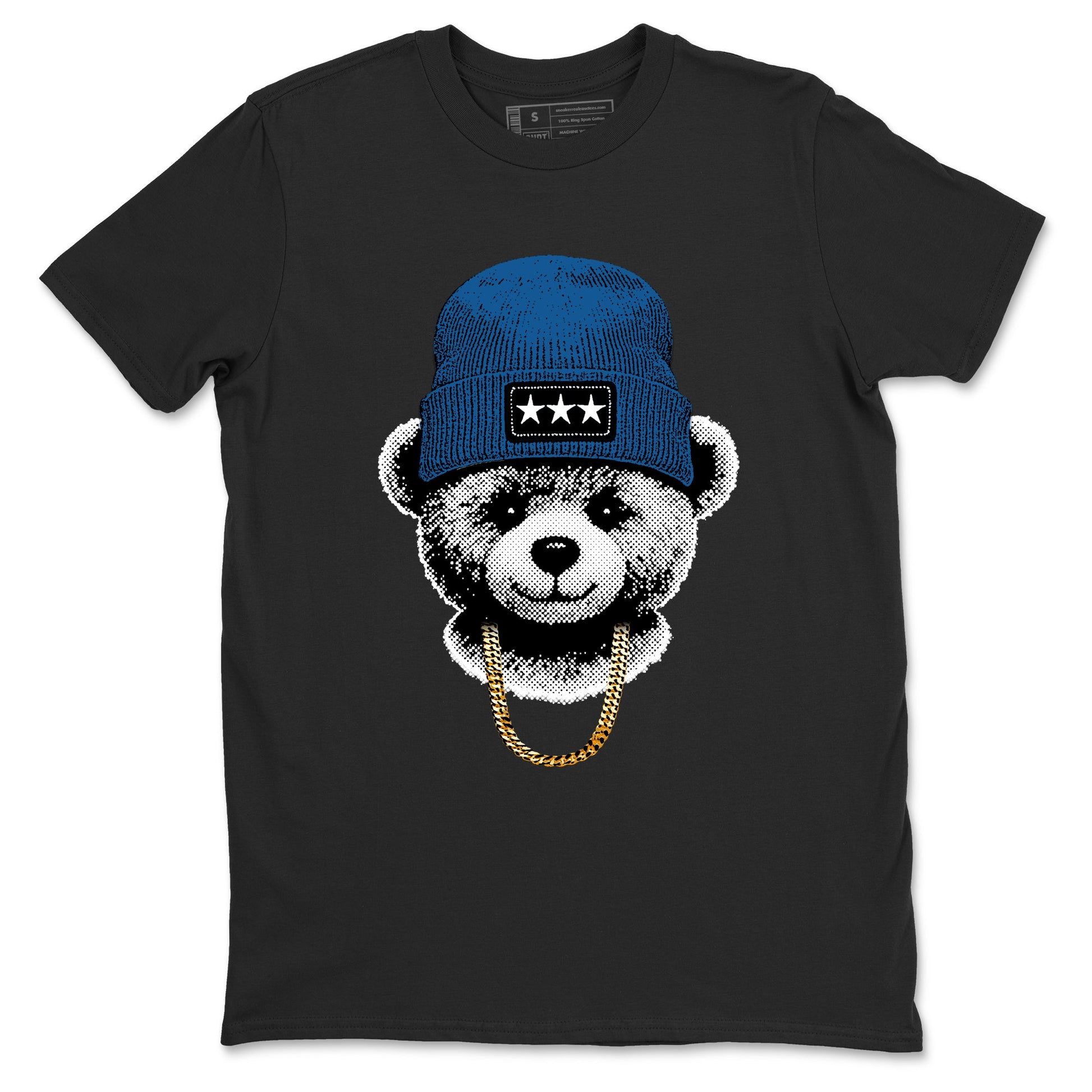 Sneaker tee, Streetwear Brand – Shirts To Match Air Jordan 1 Travis Scott x Fragment Sneakers – Gangster Teddy Graphic Tee Black 2