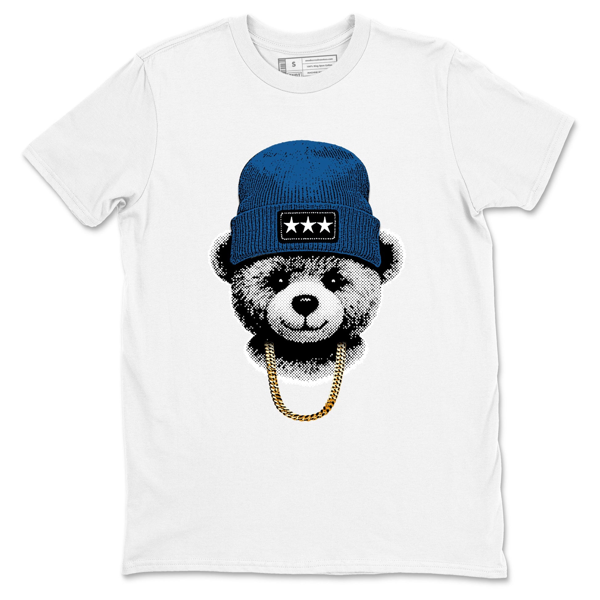 Sneaker tee, Streetwear Brand – Shirts To Match Air Jordan 1 Travis Scott x Fragment Sneakers – Gangster Teddy Graphic Tee White 2