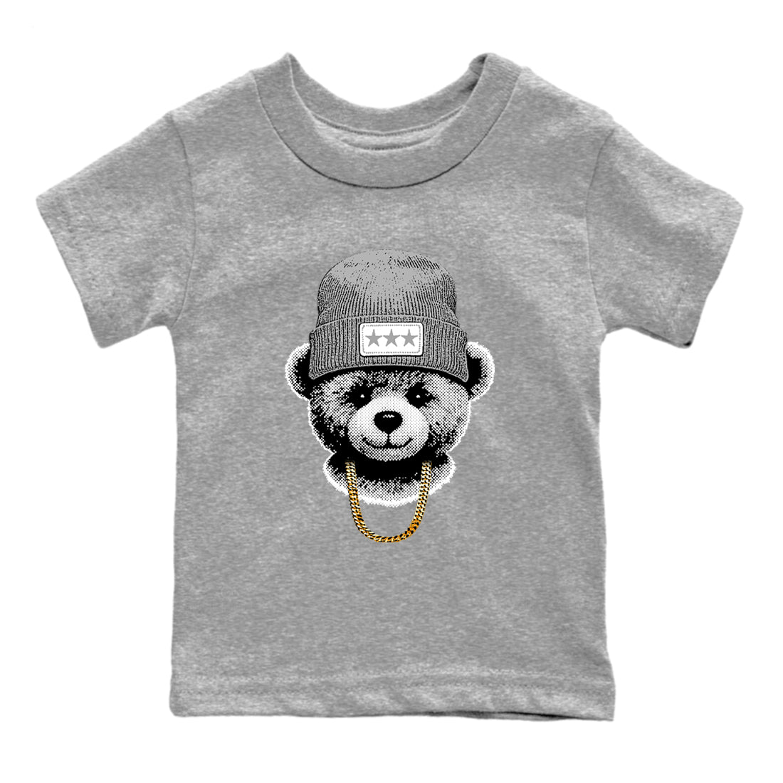 Sneaker tee, Streetwear Brand – Shirts To Match Air Jordan 11 Grand Finale Sneakers – Gangster Teddy Kids, Baby Graphic T-Shirt Heather Grey 2