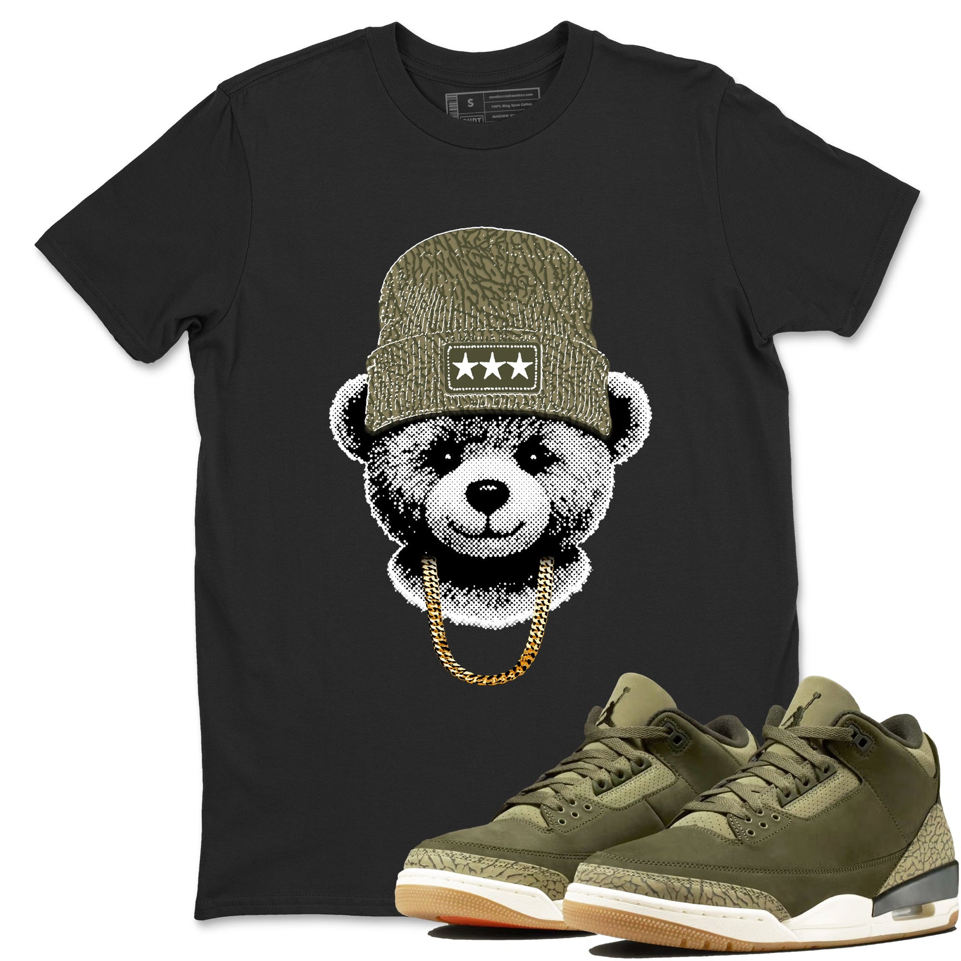 Sneaker Threads – Sneaker Threads To Match Air Jordan 3 Family Affair Shoes – Gangster Teddy Tee Black 1
