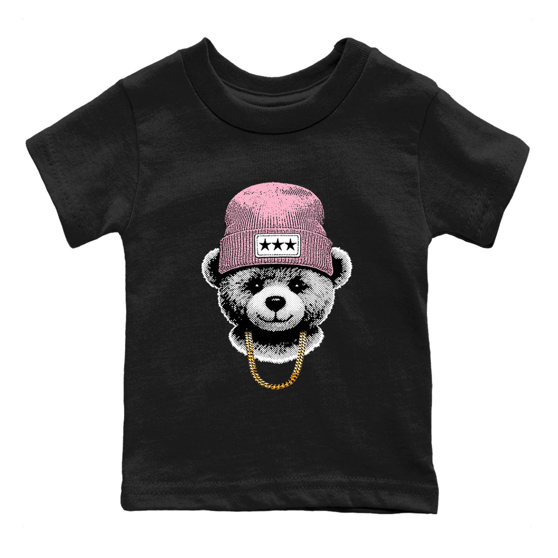 Sneaker tee, Streetwear Brand – Shirts To Match Air Jordan 5 35th Anniversary Sneakers – Gangster Teddy Kids, Baby Graphic T-Shirt Black 2