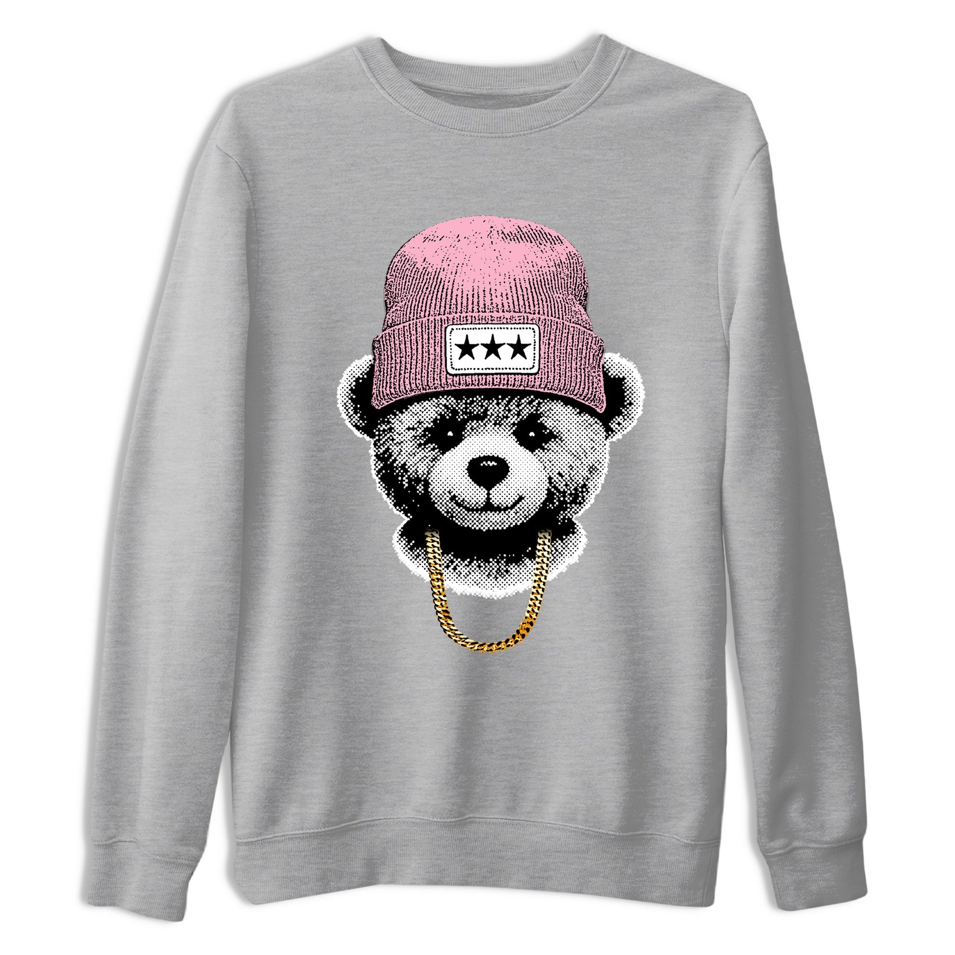 Sneaker tee, Streetwear Brand – Shirts To Match Air Jordan 5 35th Anniversary Sneakers – Gangster Teddy Graphic Tee Heather Grey 2