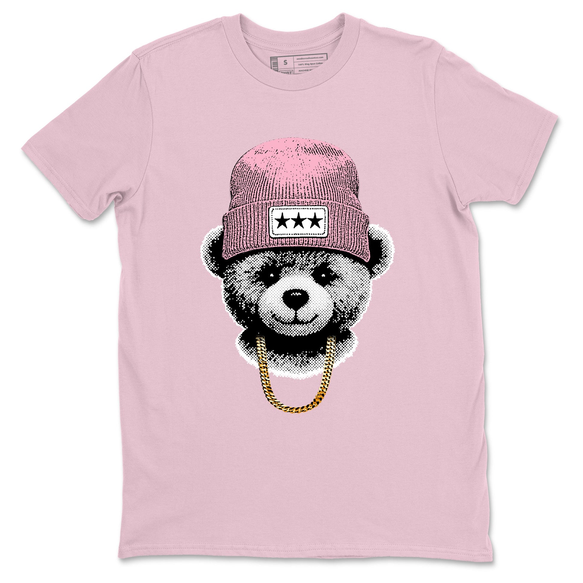 Sneaker tee, Streetwear Brand – Shirts To Match Air Jordan 5 35th Anniversary Sneakers – Gangster Teddy Graphic Tee Pink 2