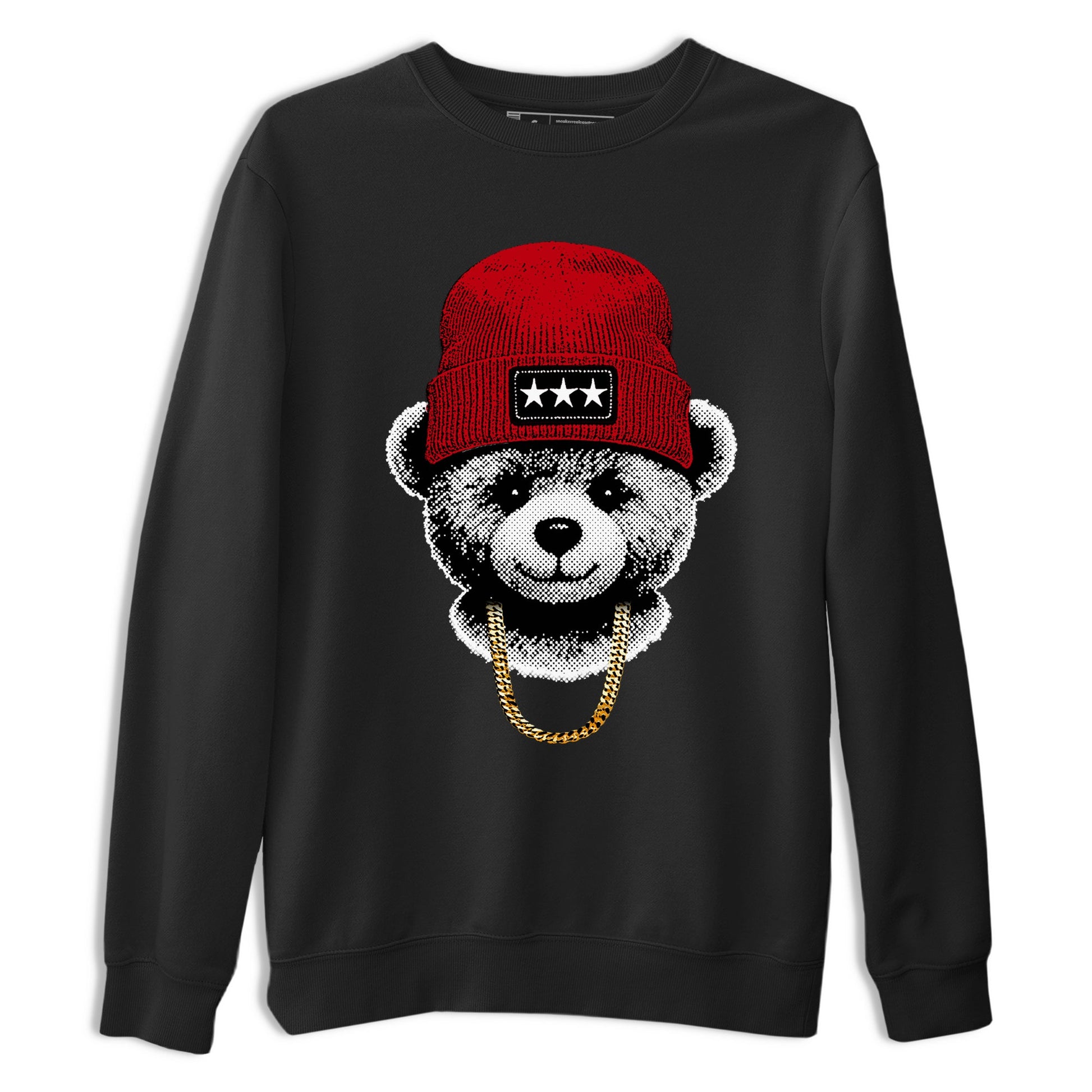 Sneaker tee, Streetwear Brand – Shirts To Match Air Jordan 5 Fire Red Sneakers – Gangster Teddy Graphic Tee Black 2