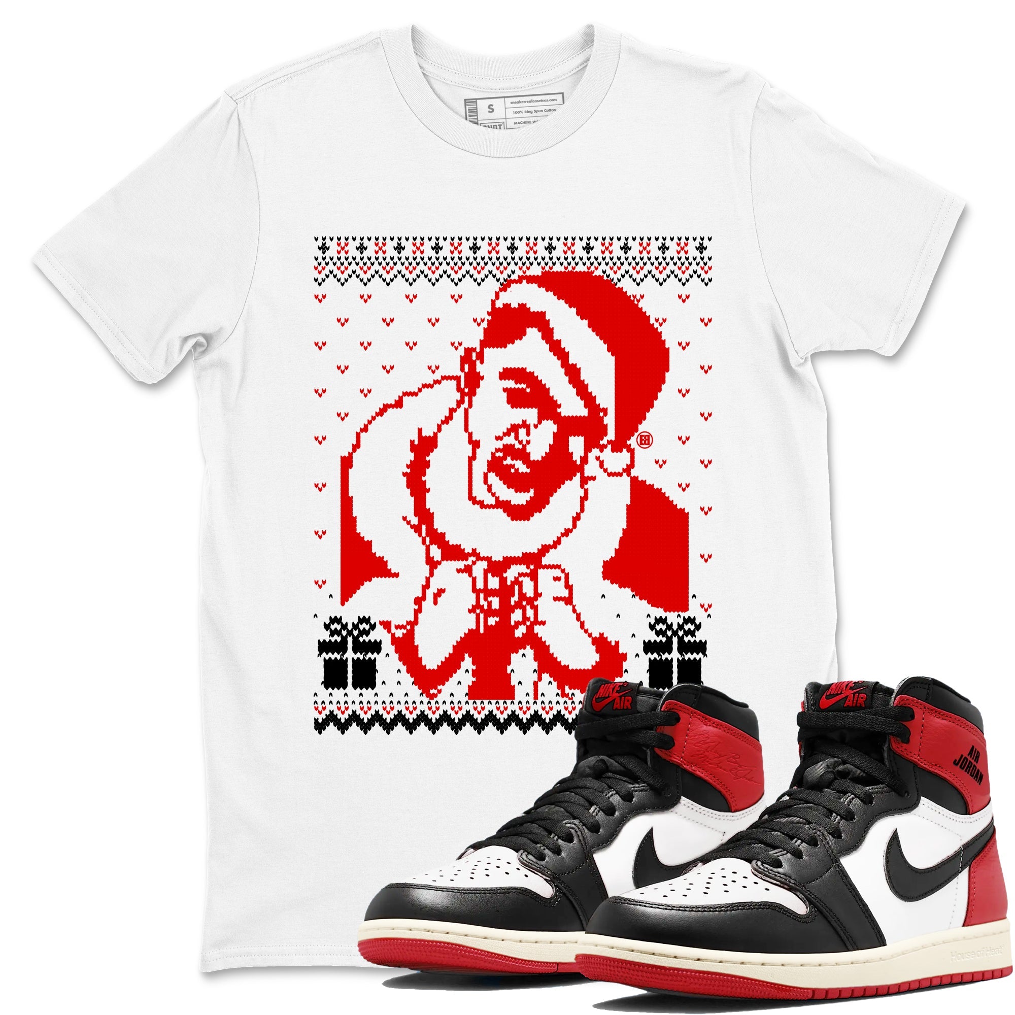 Rap T-Shirt Match Jordan 1 Bubble Gum (Black)
