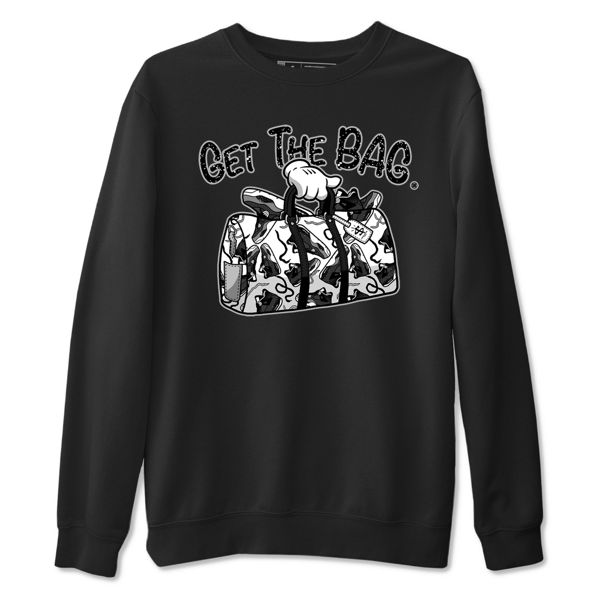 4s Fear shirts to match jordans Get The Bag sneaker match tees Air Jordan 4 Retro Fear match shoes to clothes SNRT Sneaker Tees unisex cotton Black 2 shirts