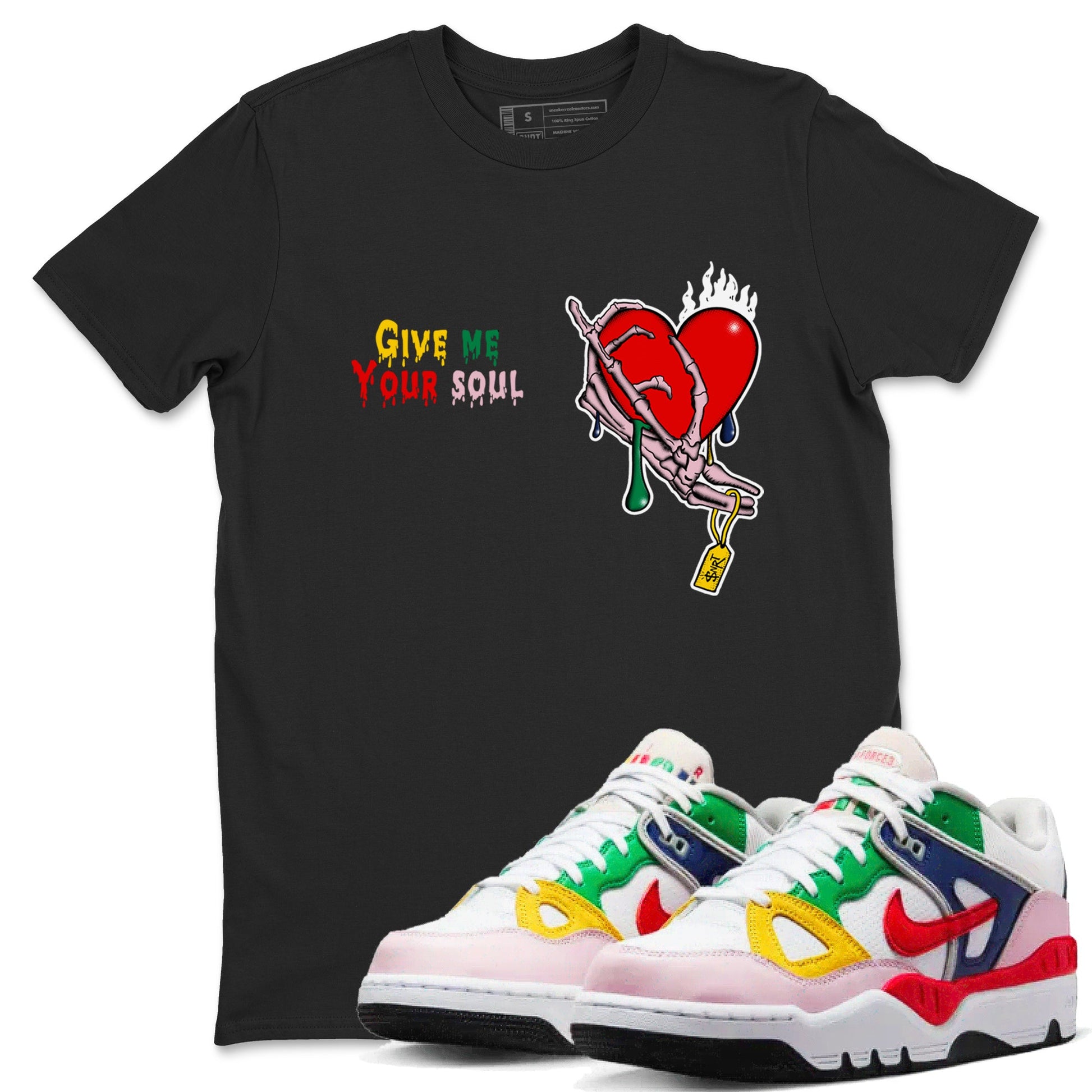 AF 3 Nigo shirtsto match jordans Give Me Your Soul sneaker match tees Air Force 3 Low x Nigo Blue Void and Tour Yellow match shoes to clothes SNRT Sneaker Tees unisex cotton Black 1 shirts