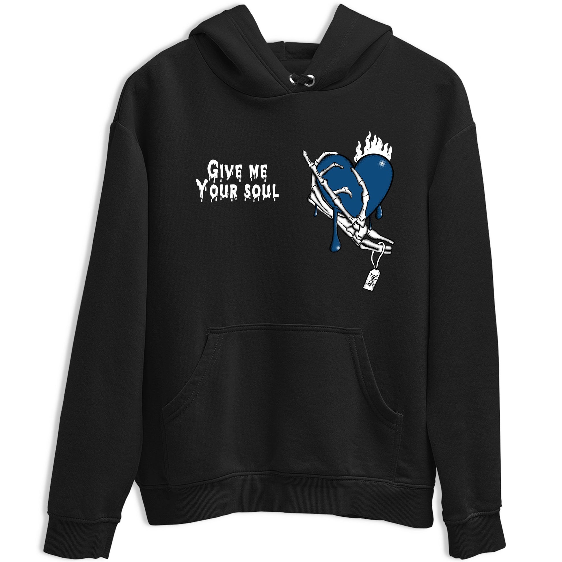 Sneaker match tees – Sneaker Tees To Match Air Jordan 12 French Blue Shoes – Give Me Your Soul Tee Black 2