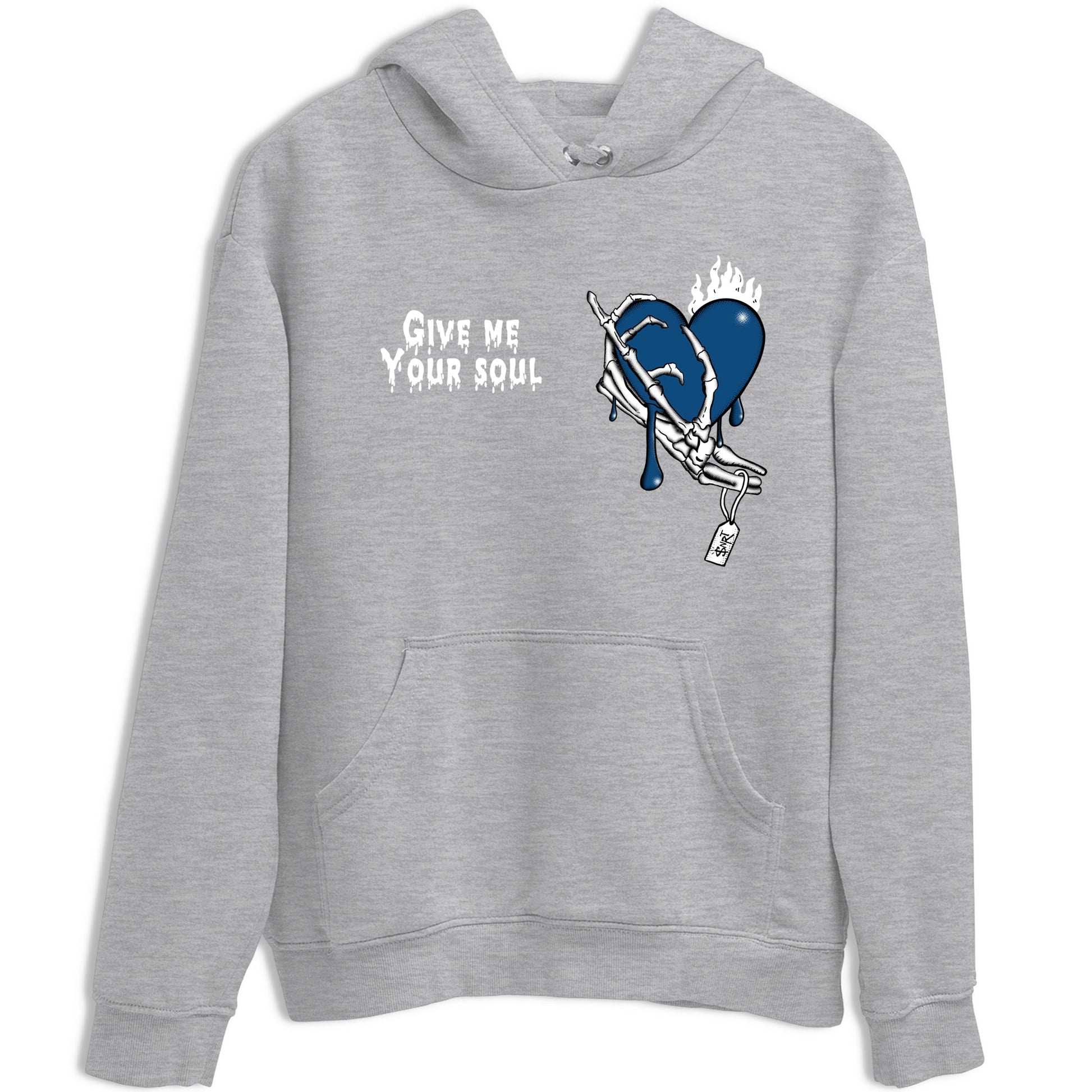Sneaker match tees – Sneaker Tees To Match Air Jordan 12 French Blue Shoes – Give Me Your Soul Tee Heather Grey 2