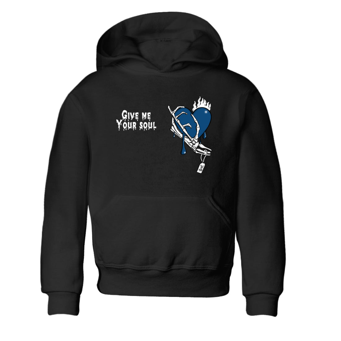 Sneaker match tees – Sneaker Tees To Match Air Jordan 12 French Blue Shoes – Give Me Your Soul Kids T-Shirt Black 2