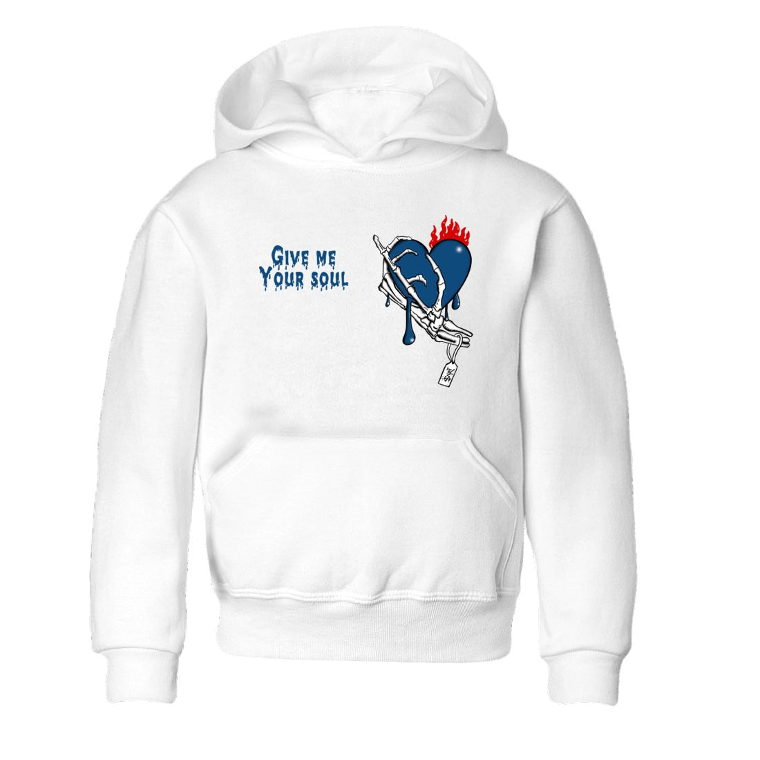 Sneaker match tees – Sneaker Tees To Match Air Jordan 12 French Blue Shoes – Give Me Your Soul Kids T-Shirt White 2