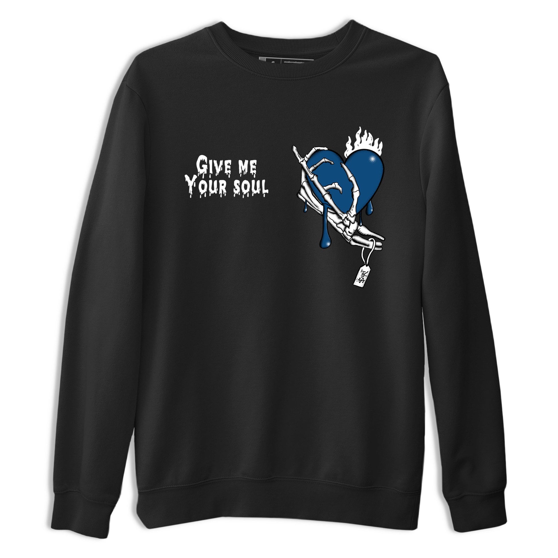 Sneaker match tees – Sneaker Tees To Match Air Jordan 12 French Blue Shoes – Give Me Your Soul Tee Black 2
