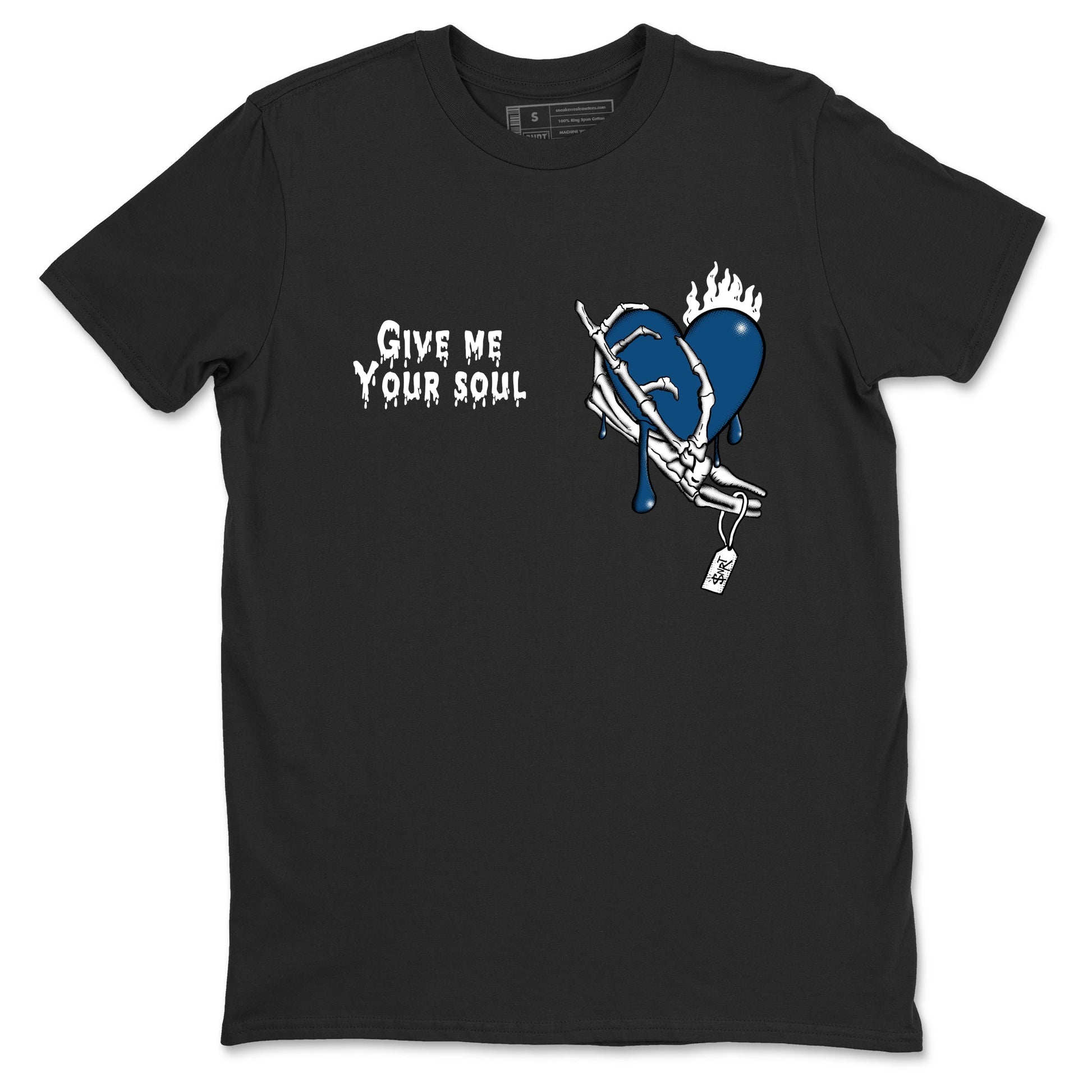 Sneaker match tees – Sneaker Tees To Match Air Jordan 12 French Blue Shoes – Give Me Your Soul Tee Black 2