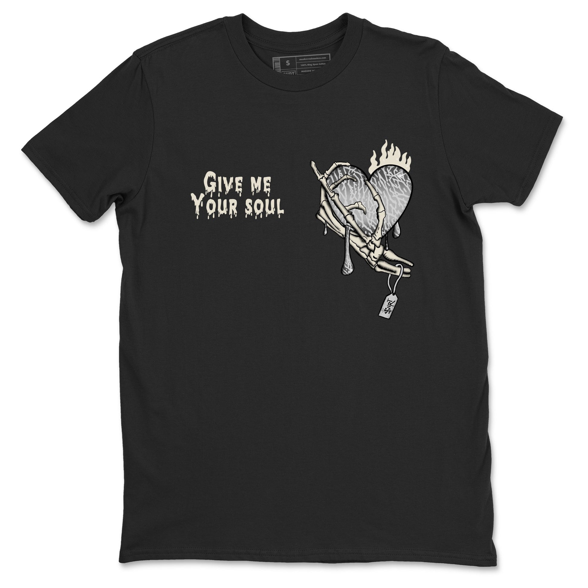 3s Sail and Cement Grey shirts to match jordans Give Me Your Soul sneaker match tees Air Jordan 3 Retro Sail and Cement Grey match shoes to clothes SNRT Sneaker Tees unisex cotton Black 2 shirts