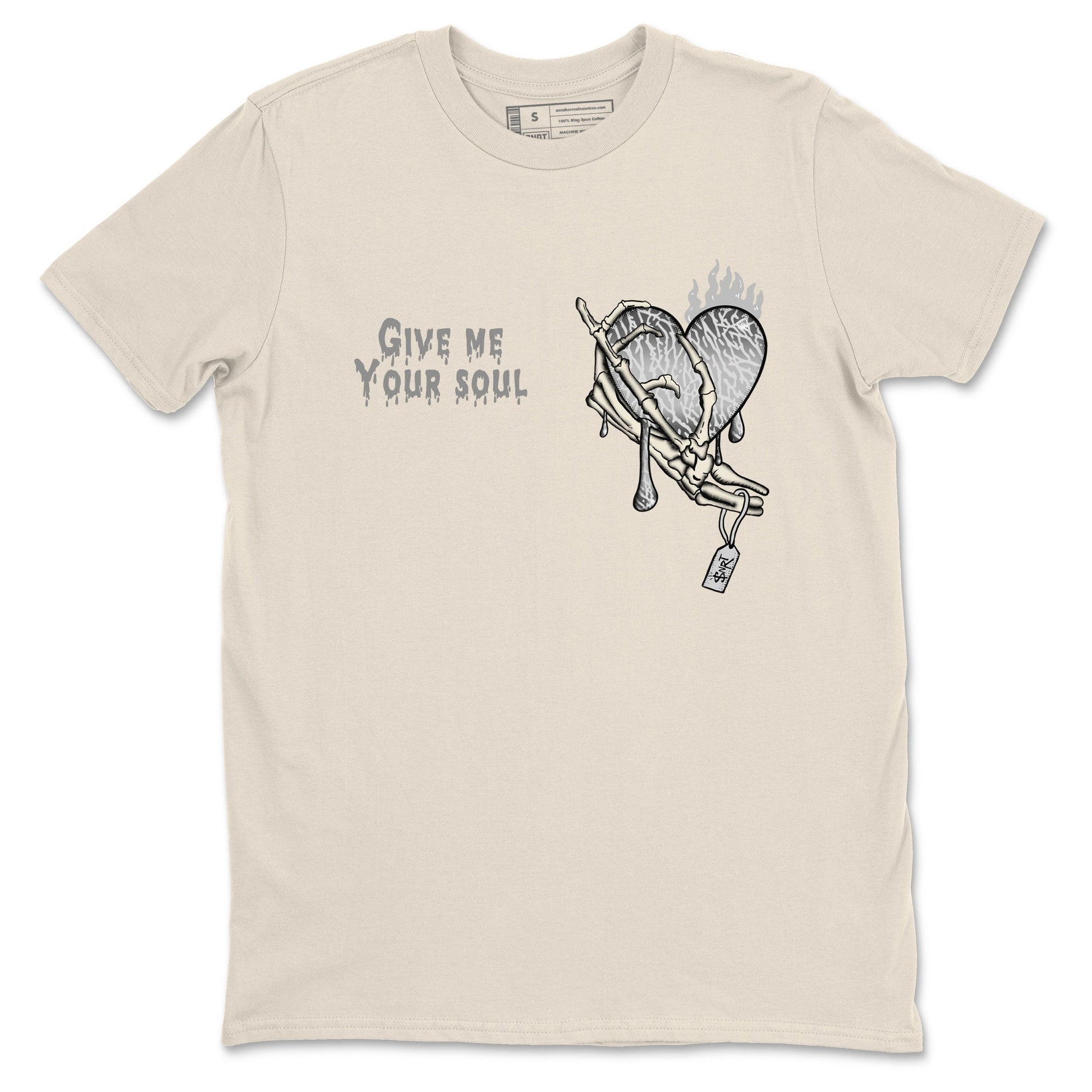 3s Sail and Cement Grey shirts to match jordans Give Me Your Soul sneaker match tees Air Jordan 3 Retro Sail and Cement Grey match shoes to clothes SNRT Sneaker Tees unisex cotton Natural 2 shirts