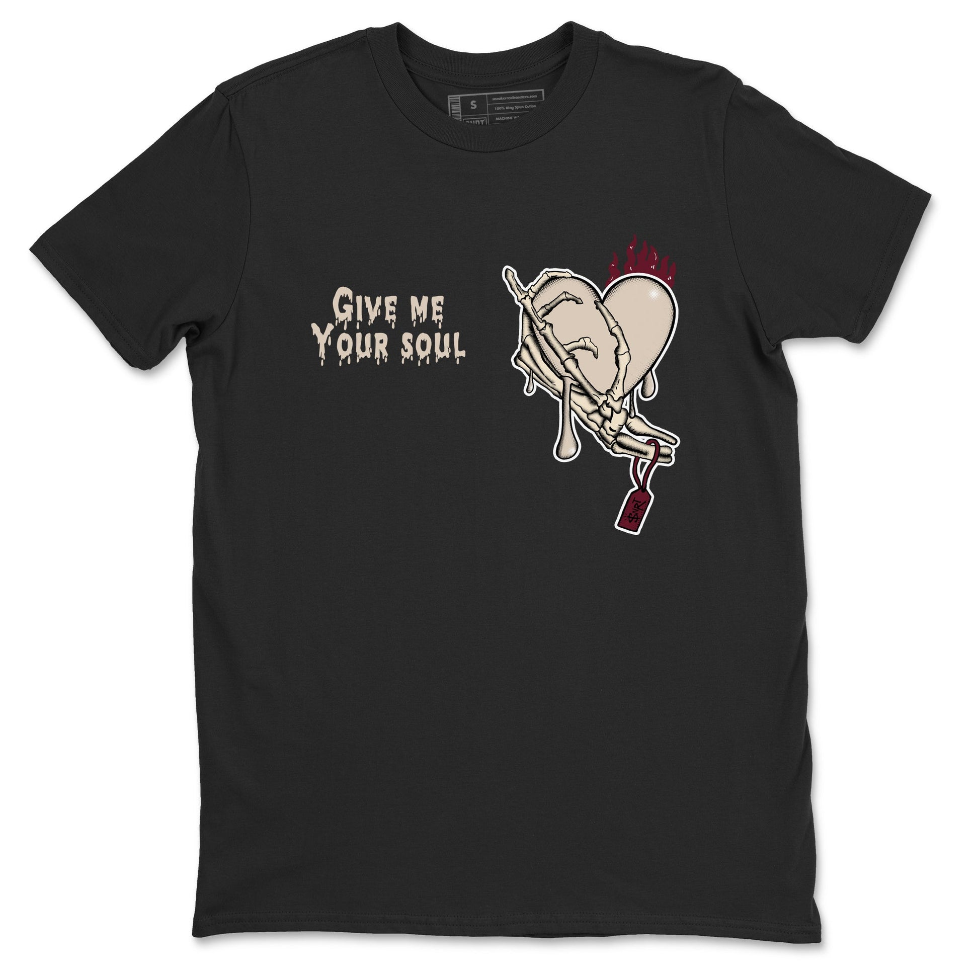 4s A Ma Maniere x Fossil Stone shirts to match jordans Give Me Your Soul unique Halloween sneaker tee 4s A Ma Maniere x Fossil Stone match shoes to clothes SNRT Sneaker Tees unisex cotton Black 2 shirts