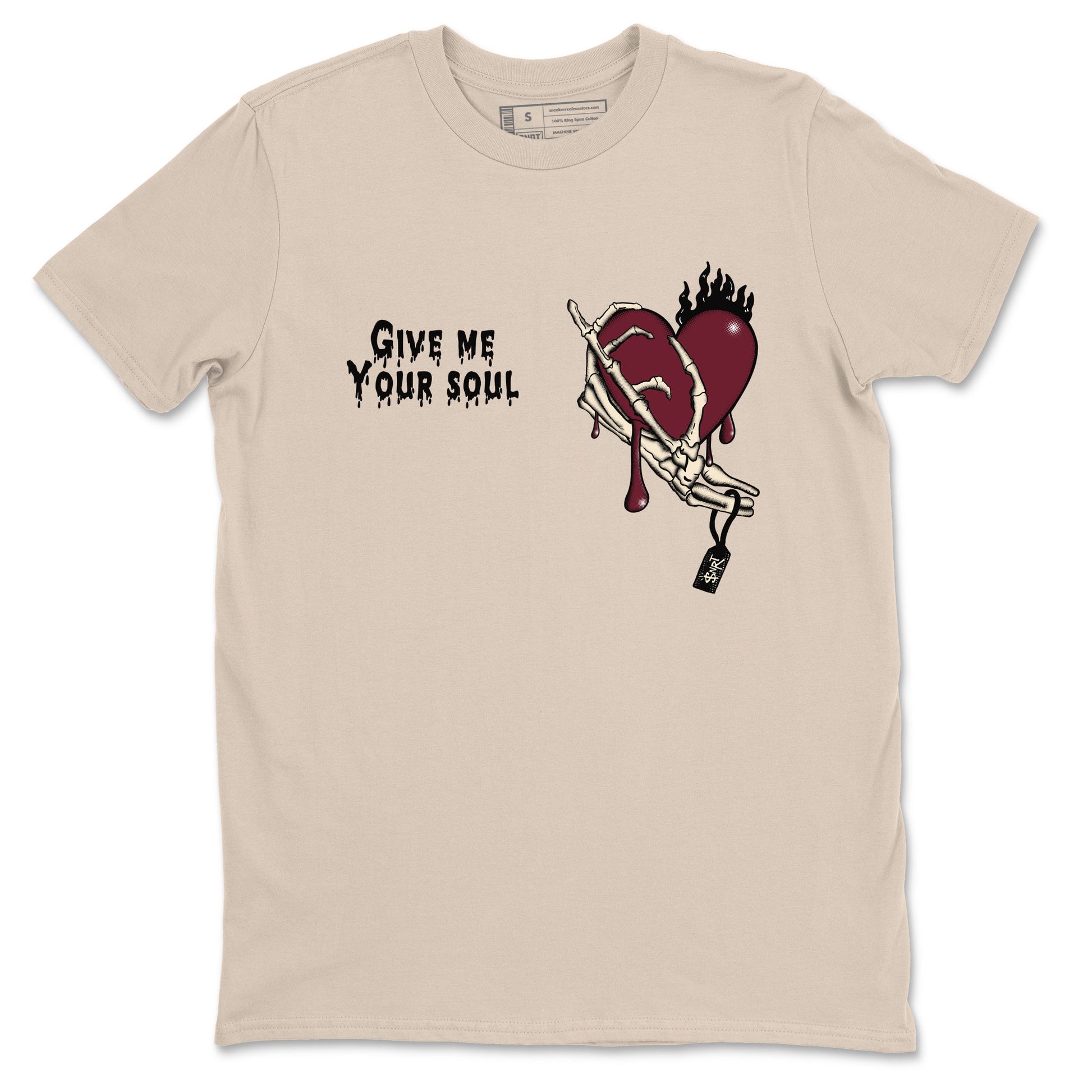 4s A Ma Maniere x Fossil Stone shirts to match jordans Give Me Your Soul unique Halloween sneaker tee 4s A Ma Maniere x Fossil Stone match shoes to clothes SNRT Sneaker Tees unisex cotton Sand 2 shirts