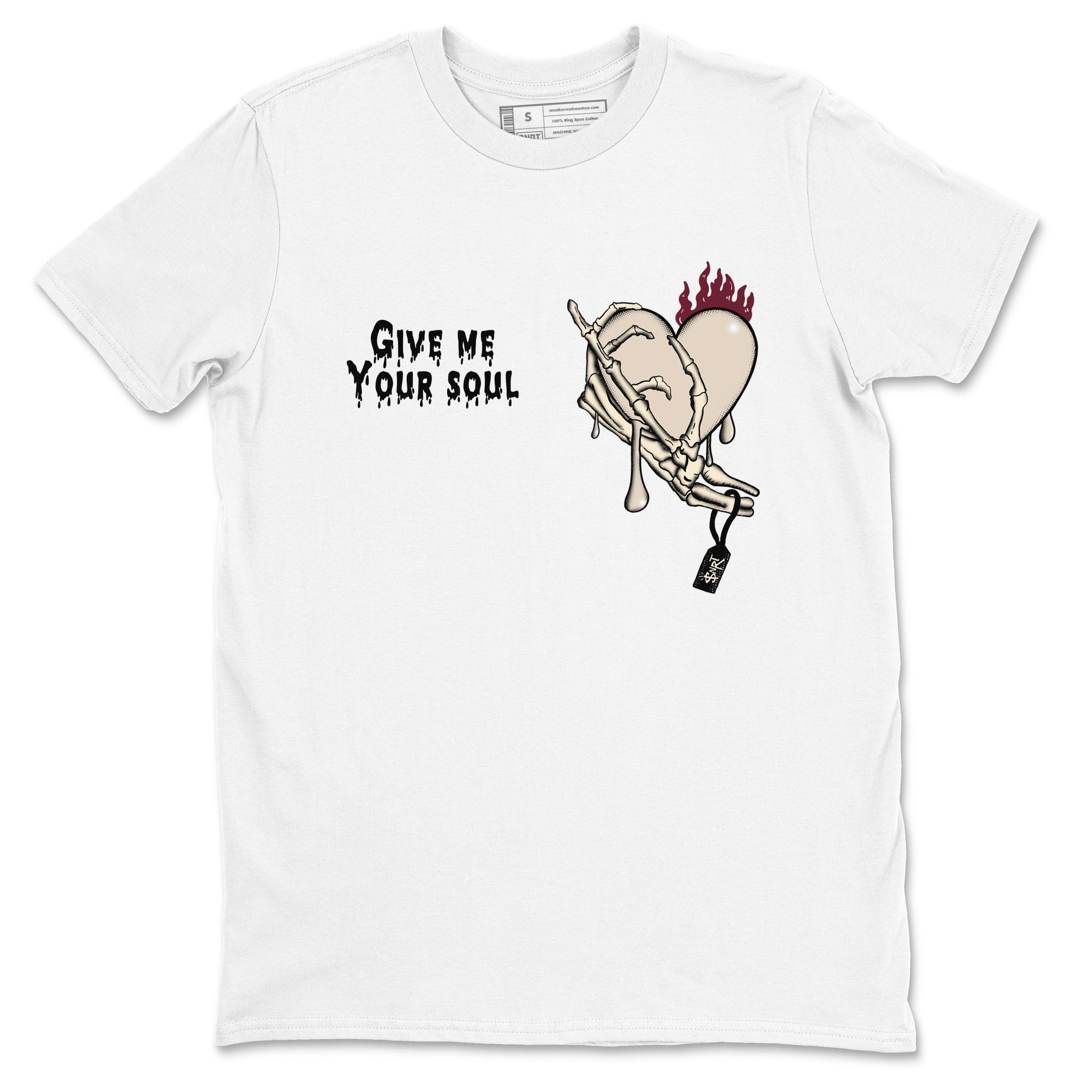 4s A Ma Maniere x Fossil Stone shirts to match jordans Give Me Your Soul unique Halloween sneaker tee 4s A Ma Maniere x Fossil Stone match shoes to clothes SNRT Sneaker Tees unisex cotton White 2 shirts