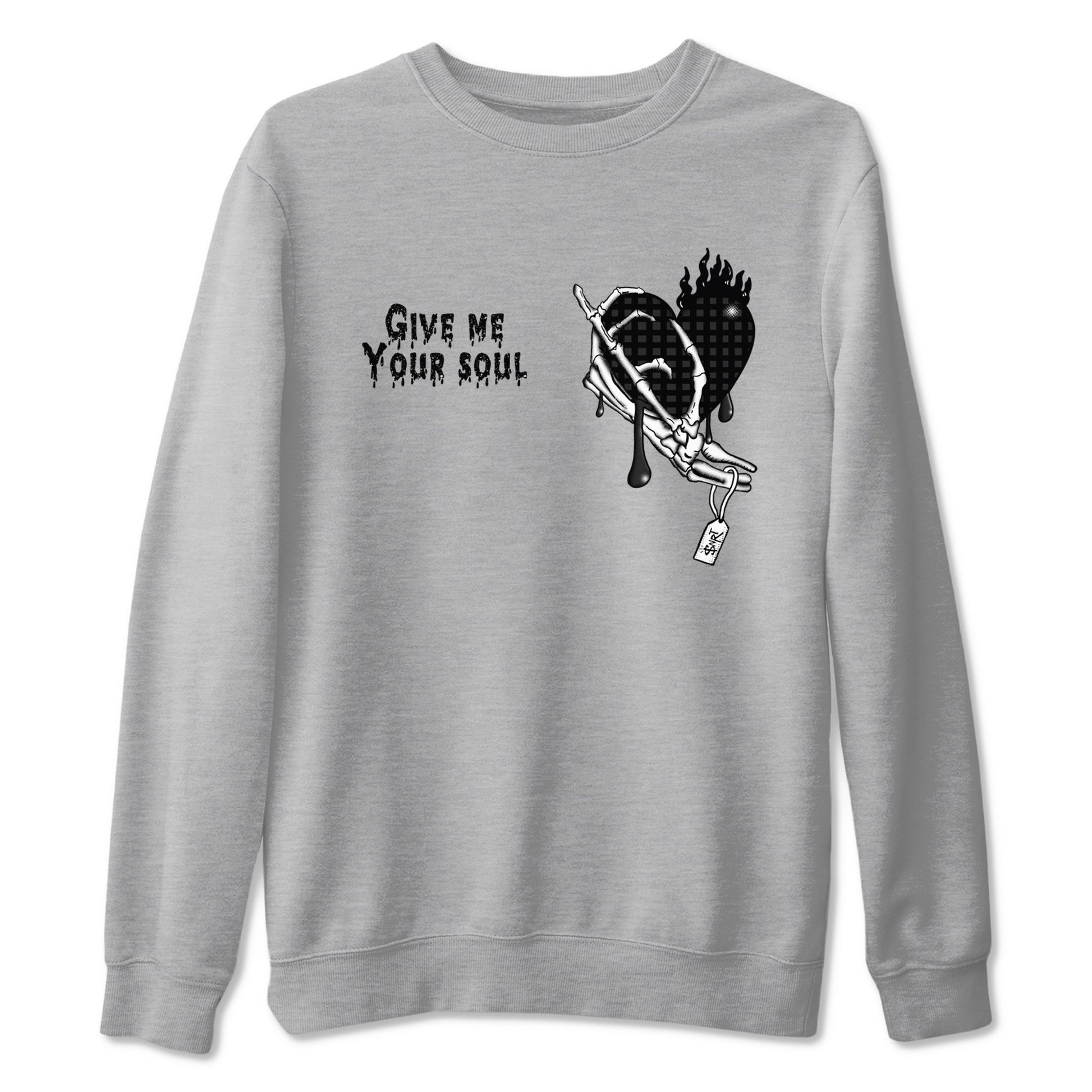 4s Fear shirts to match jordans Give Me Your Soul sneaker match tees Air Jordan 4 Retro Fear match shoes to clothes SNRT Sneaker Tees unisex cotton Heather Grey 2 shirts