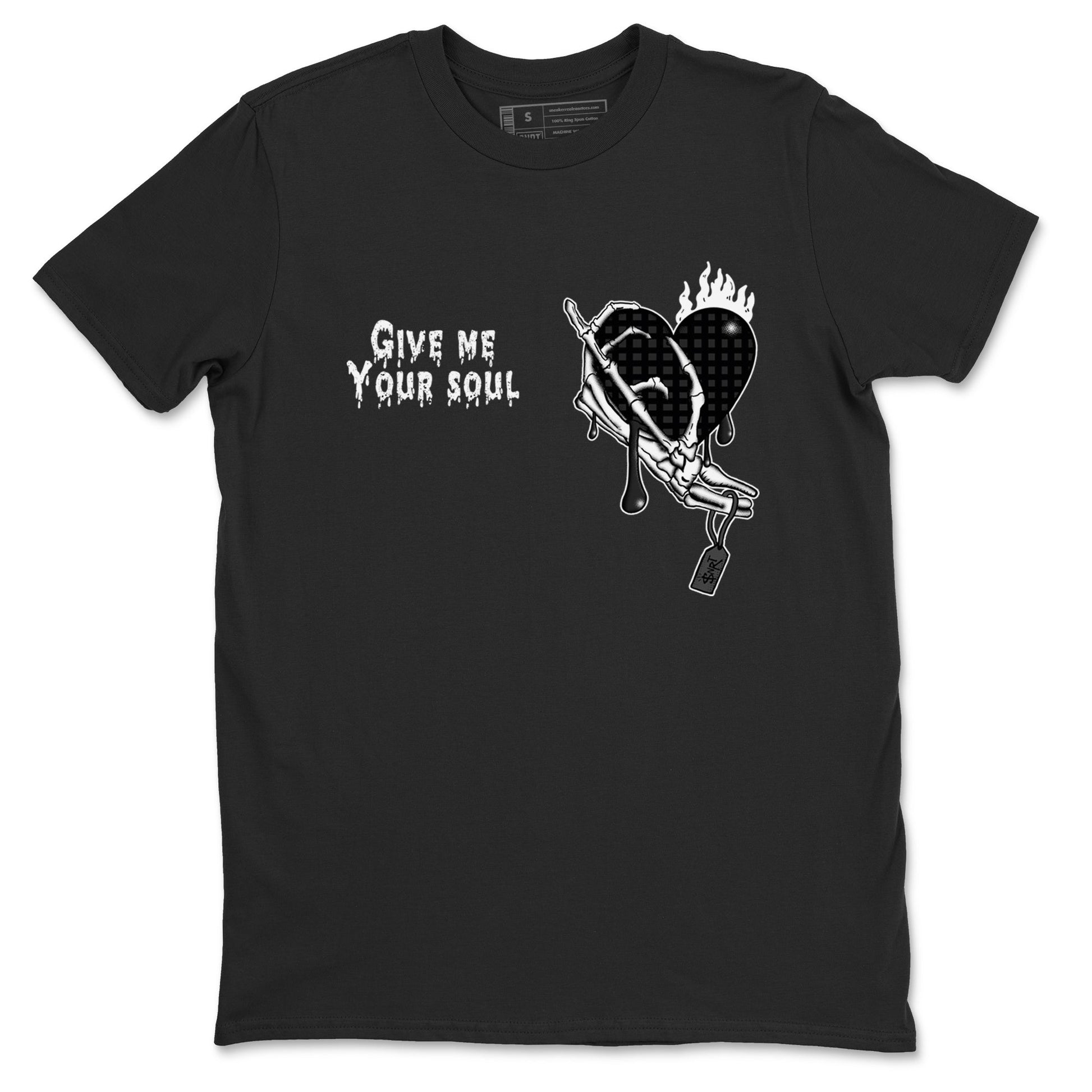 4s Fear shirts to match jordans Give Me Your Soul sneaker match tees Air Jordan 4 Retro Fear match shoes to clothes SNRT Sneaker Tees unisex cotton Black 2 shirts