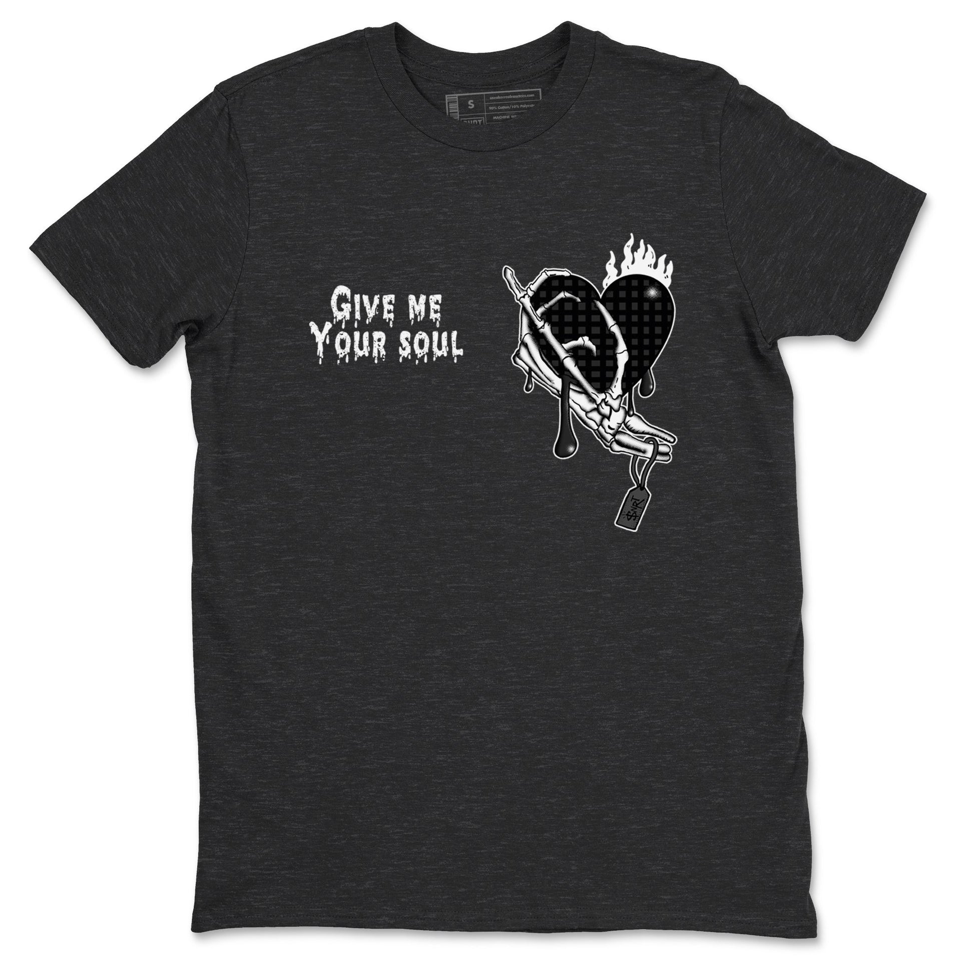 4s Fear shirts to match jordans Give Me Your Soul sneaker match tees Air Jordan 4 Retro Fear match shoes to clothes SNRT Sneaker Tees unisex cotton Charcoal Heather 2 shirts
