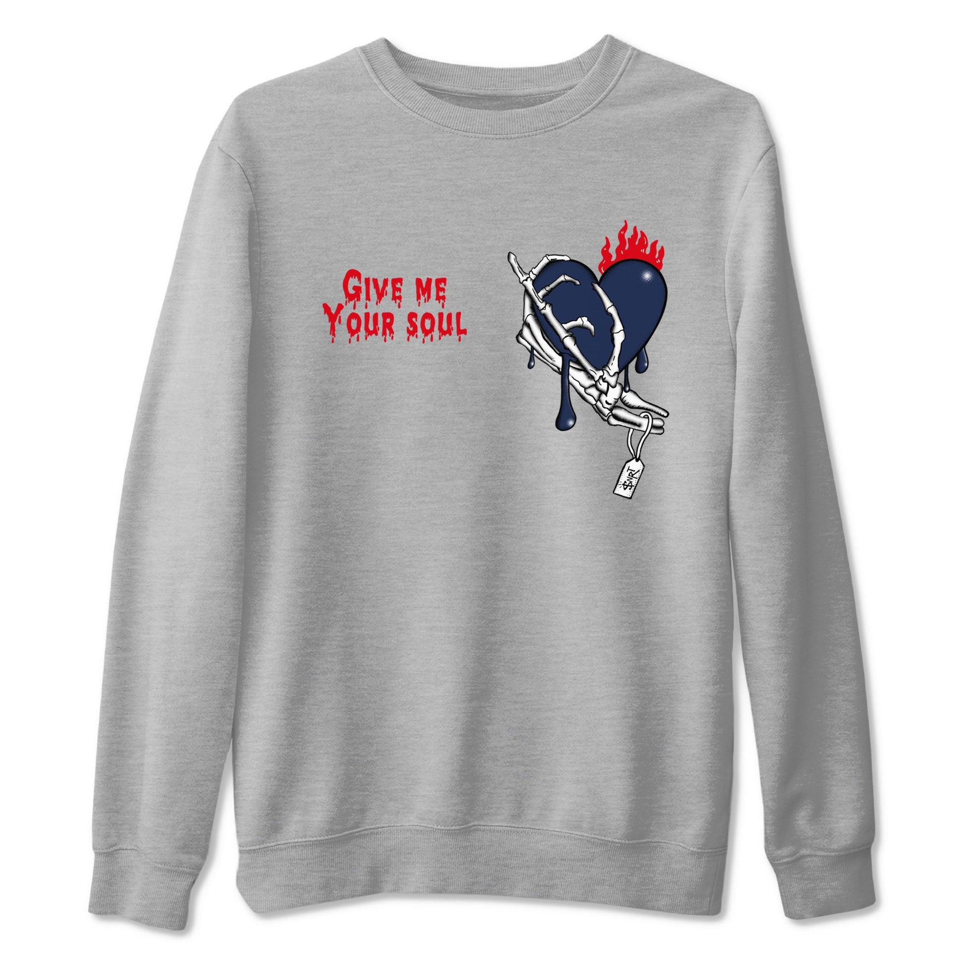 6s White And Midnight Navy shirts to match jordans Give Me Your Soul unique Halloween sneaker tee Air Jordan 6 White And Midnight Navy SNRT Sneaker Release Tees unisex cotton Heather Grey 2 crew neck shirts
