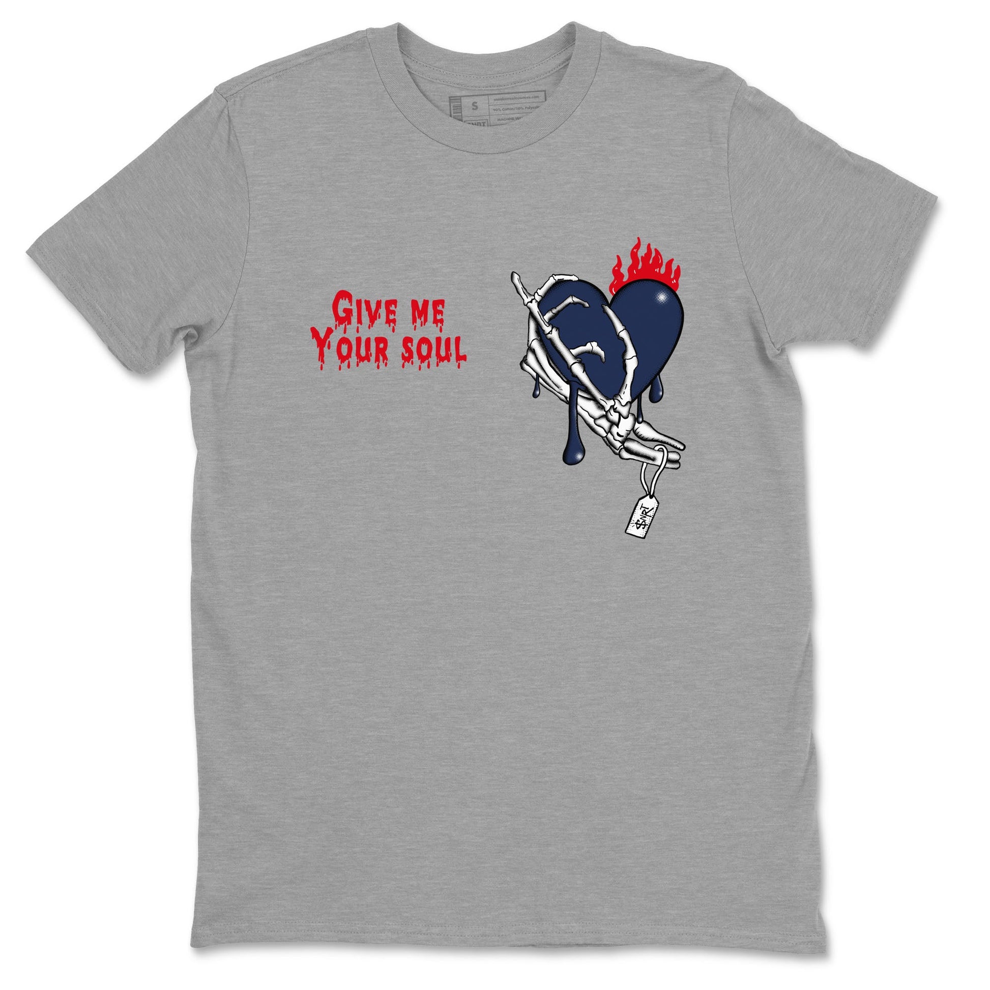 6s White And Midnight Navy shirts to match jordans Give Me Your Soul unique Halloween sneaker tee Air Jordan 6 White And Midnight Navy SNRT Sneaker Release Tees unisex cotton Heather Grey 2 crew neck shirts