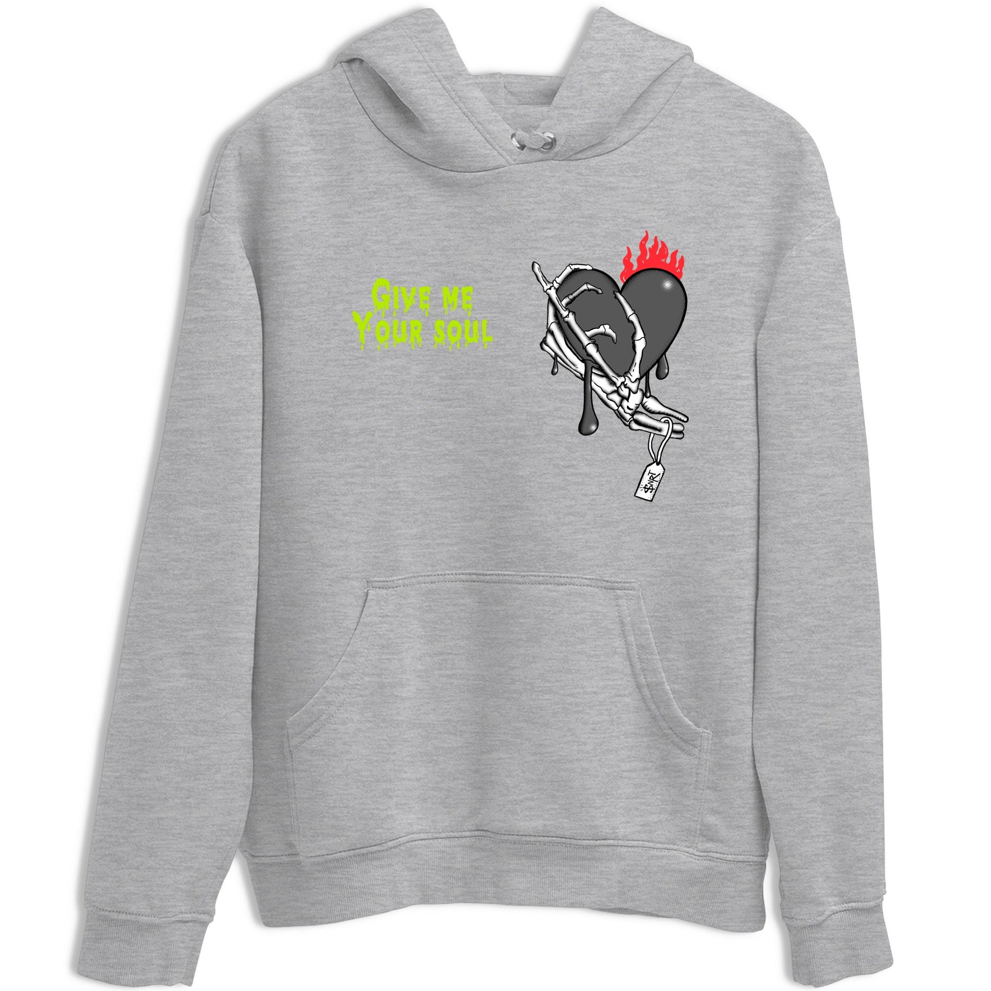 Sneaker Threads – Sneaker Tees To Match Air Max 90 Spruce Aura and Ghost Green – Give Me Your Soul Graphic Tee Heather Grey 2. Perfect for Jordan releases 2025 colorways.