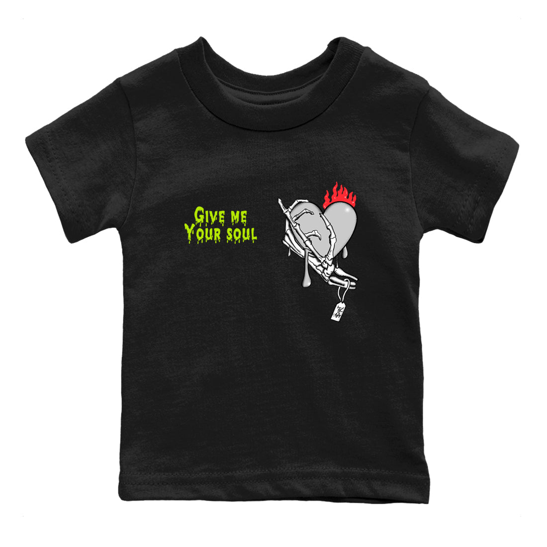 Sneaker Threads – Sneaker Tees To Match Air Max 90 Spruce Aura and Ghost Green – Give Me Your Soul Youth Graphic Tee Black 2. Perfect for Jordan releases 2025 colorways.