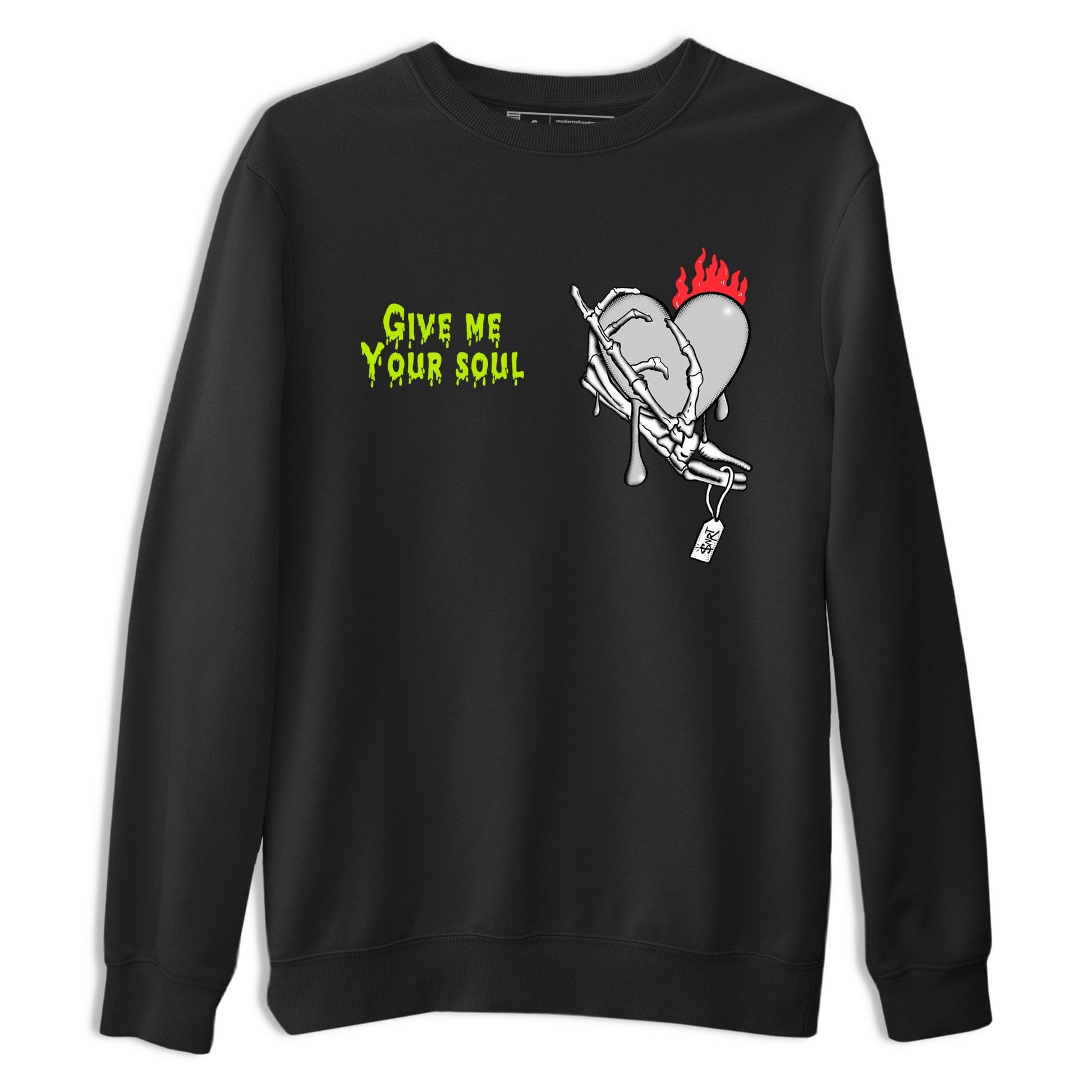 Sneaker Threads – Sneaker Tees To Match Air Max 90 Spruce Aura and Ghost Green – Give Me Your Soul Graphic Tee Black 2. Perfect for Jordan releases 2025 colorways.