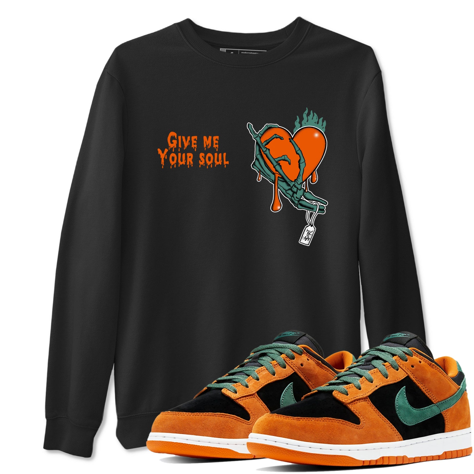 Dunk Low Ceramic shirts to match jordans Give Me Your Soul unique Halloween sneaker tee Dunk Ceramic match shoes to clothes SNRT Sneaker Tees unisex cotton Black 1 shirts