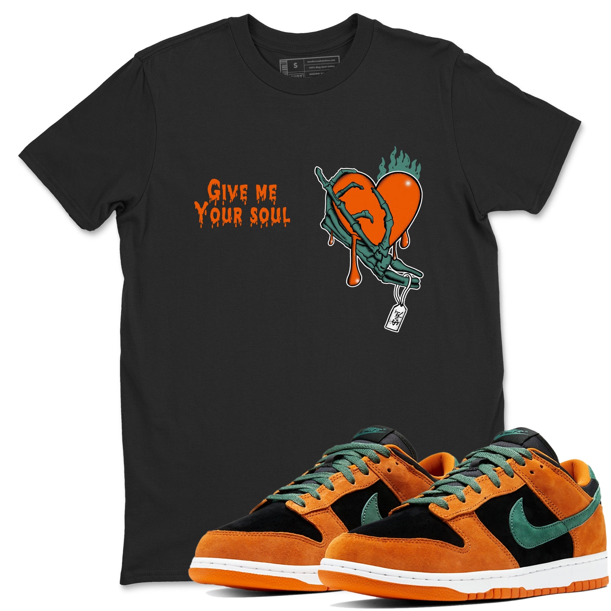 Dunk Low Ceramic shirts to match jordans Give Me Your Soul unique Halloween sneaker tee Dunk Ceramic match shoes to clothes SNRT Sneaker Tees unisex cotton Black 1 shirts