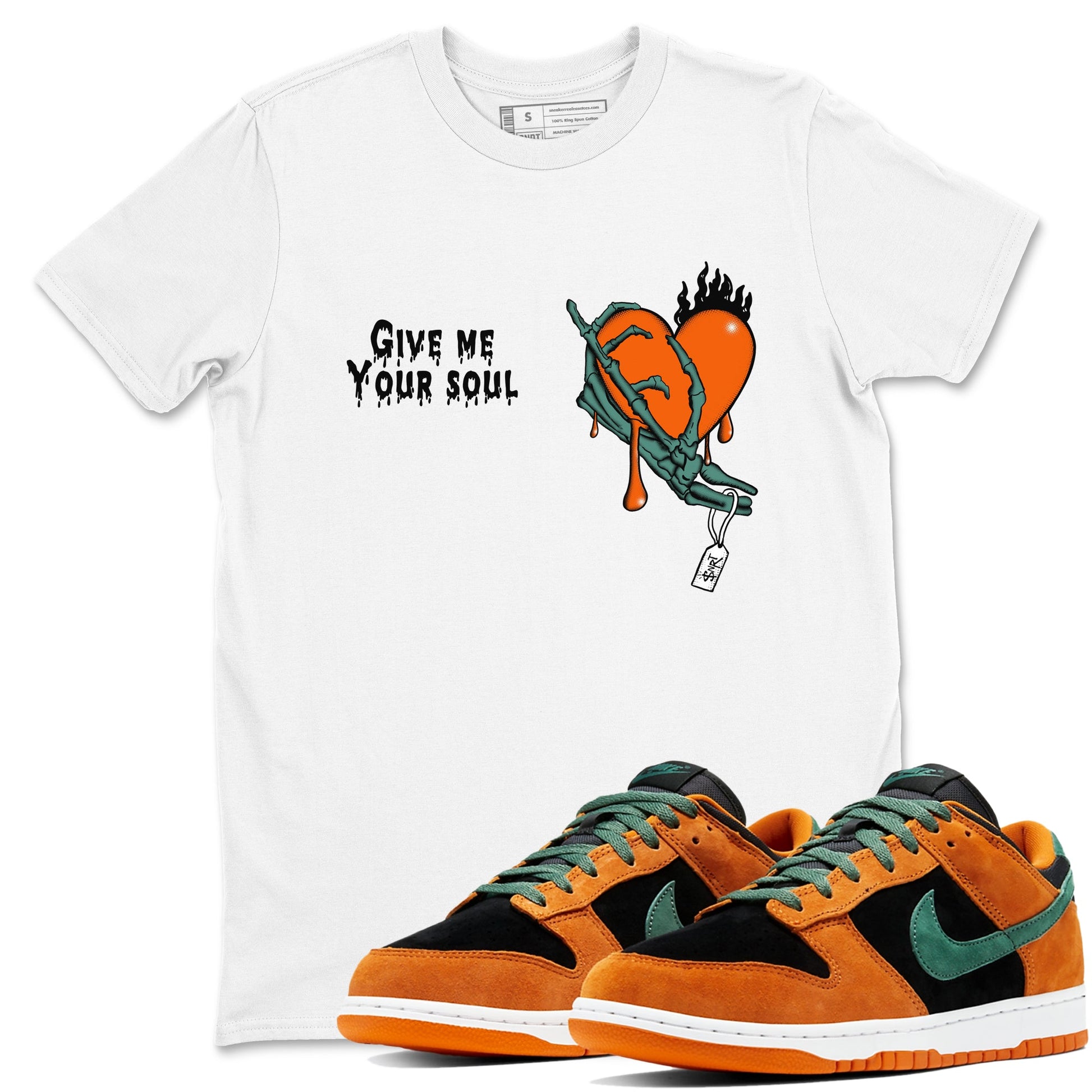 Dunk Low Ceramic shirts to match jordans Give Me Your Soul unique Halloween sneaker tee Dunk Ceramic match shoes to clothes SNRT Sneaker Tees unisex cotton White 1 shirts