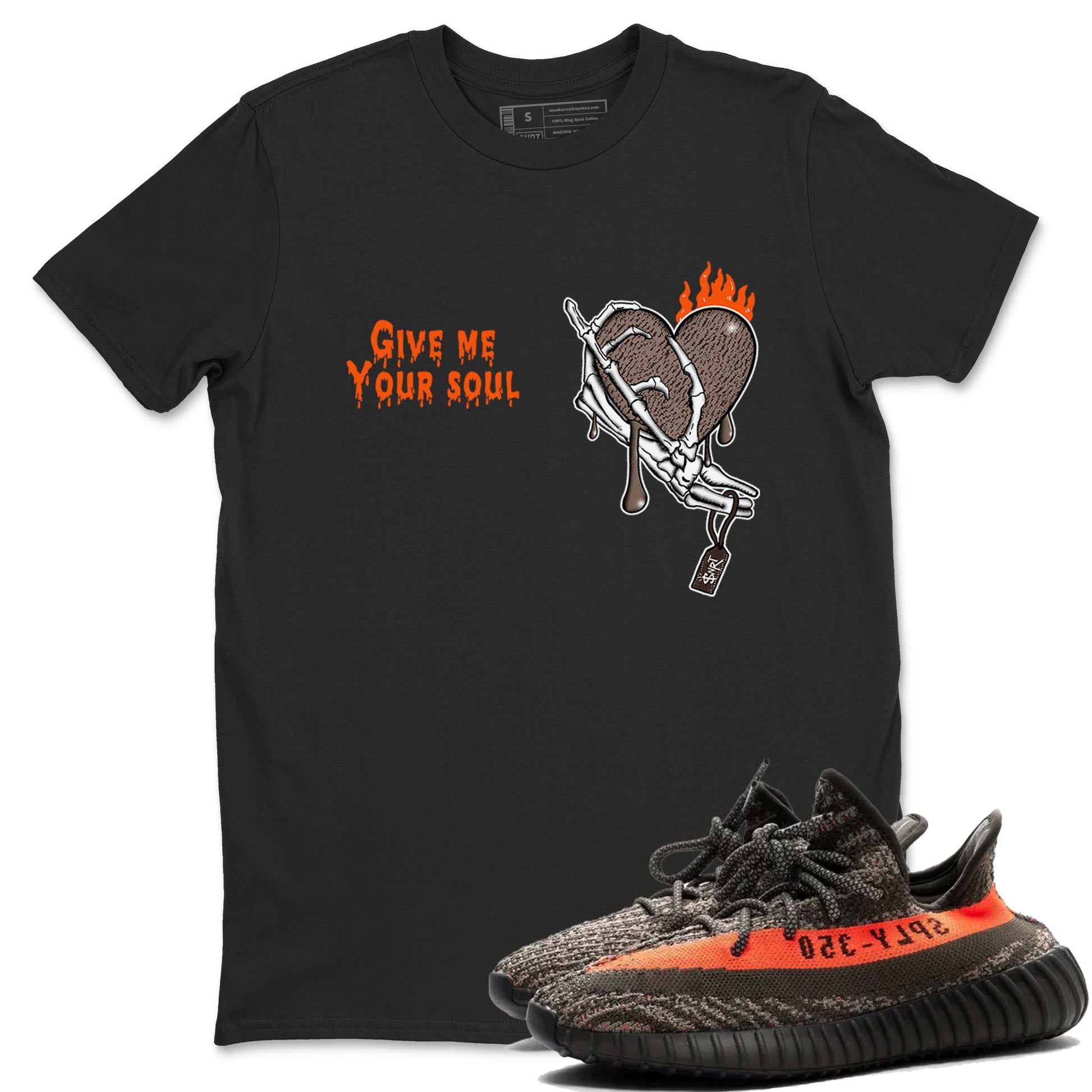 Yeezy 350 Carbon Beluga shirts to match jordans Give Me Your Soul unique Halloween sneaker tee Yeezy 350 Carbon Beluga match shoes to clothes SNRT Sneaker Tees unisex cotton Black 1 shirts