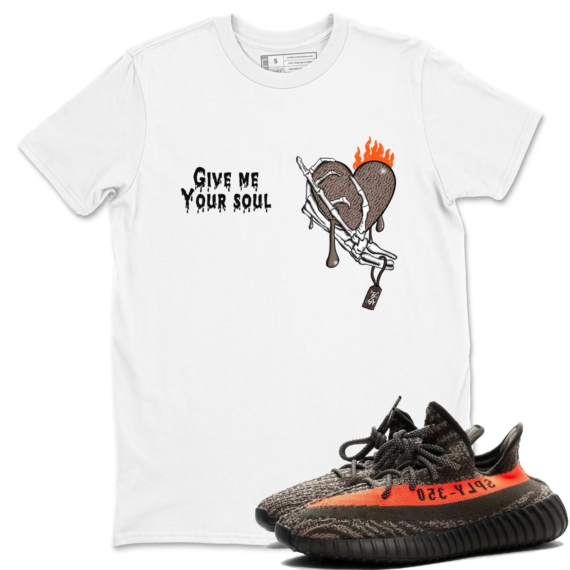 Yeezy 350 Carbon Beluga shirts to match jordans Give Me Your Soul unique Halloween sneaker tee Yeezy 350 Carbon Beluga match shoes to clothes SNRT Sneaker Tees unisex cotton White 1 shirts