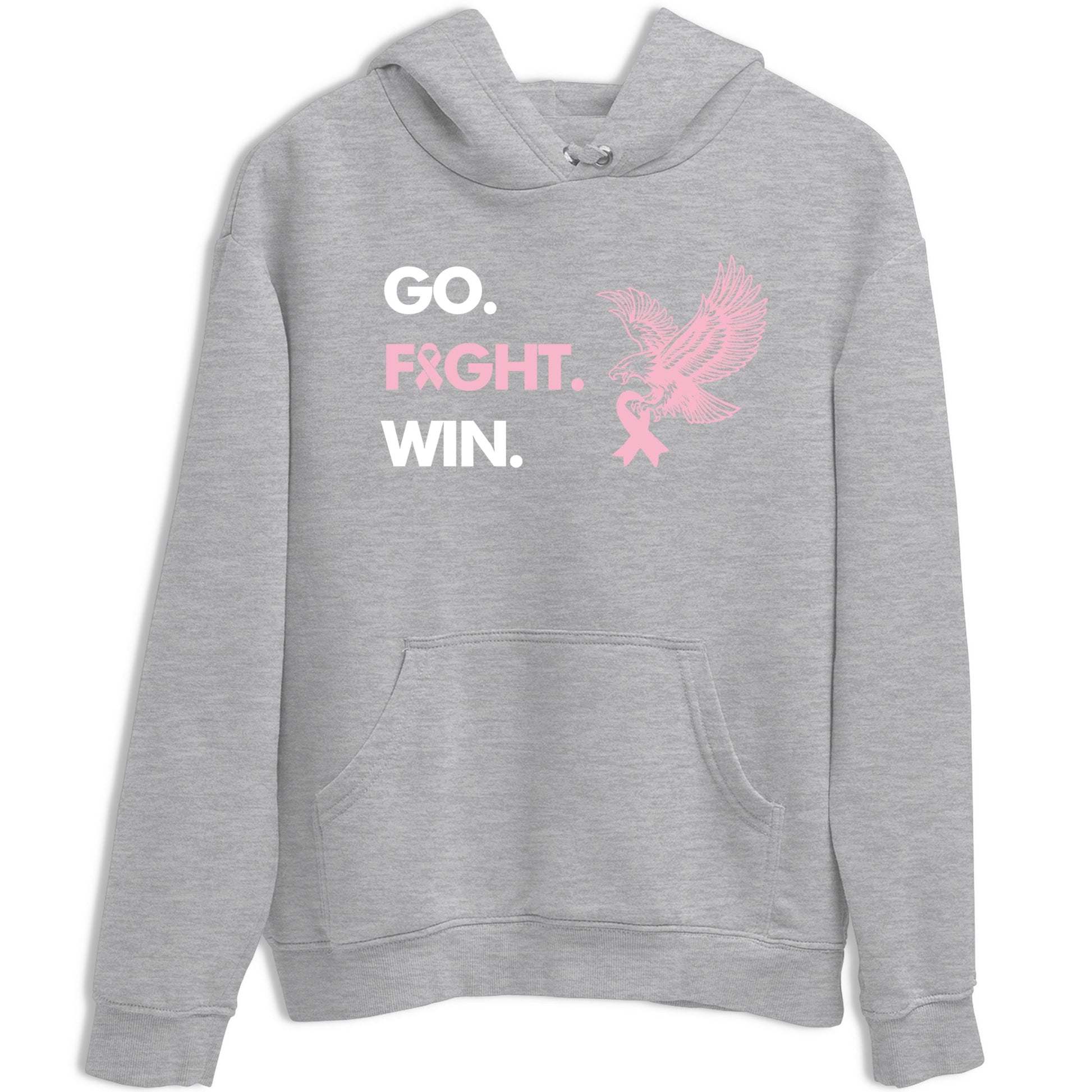 Sneaker Threads Sneaker Tees To Match Air Jordan 5 Medium Soft Pink Go Fight Win Graphic Tee Heather Grey 2. Perfect for Jordan releases 2025 colorways. breast cancer awareness.