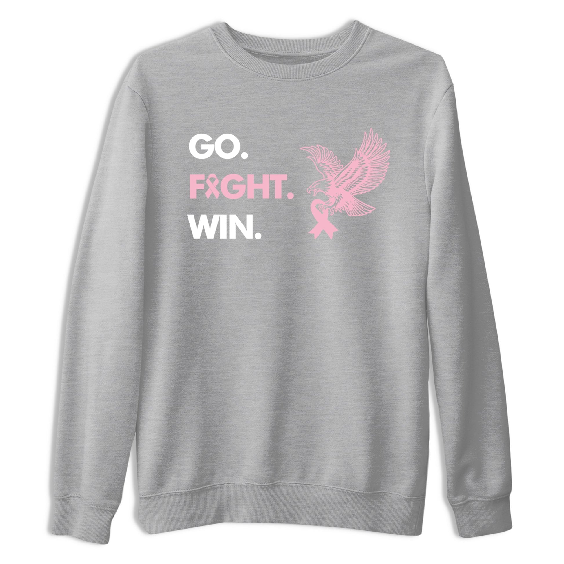 Sneaker Threads Sneaker Tees To Match Air Jordan 5 Medium Soft Pink Go Fight Win Graphic Tee Heather Grey 2. Perfect for Jordan releases 2025 colorways. breast cancer awareness.