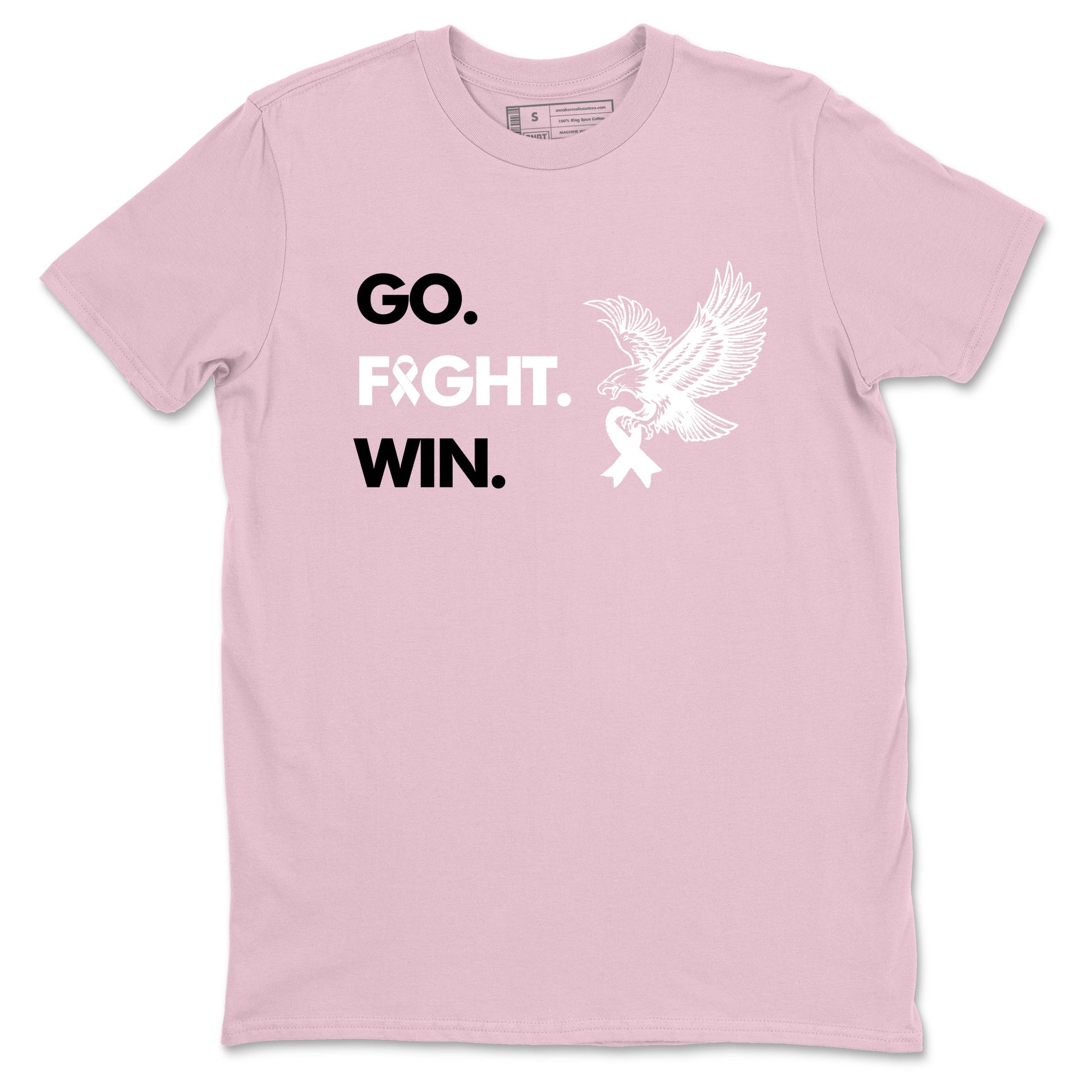 Sneaker Threads Sneaker Tees To Match Air Jordan 5 Medium Soft Pink Go Fight Win Graphic Tee Pink 2. Perfect for Jordan releases 2025 colorways. breast cancer awareness.