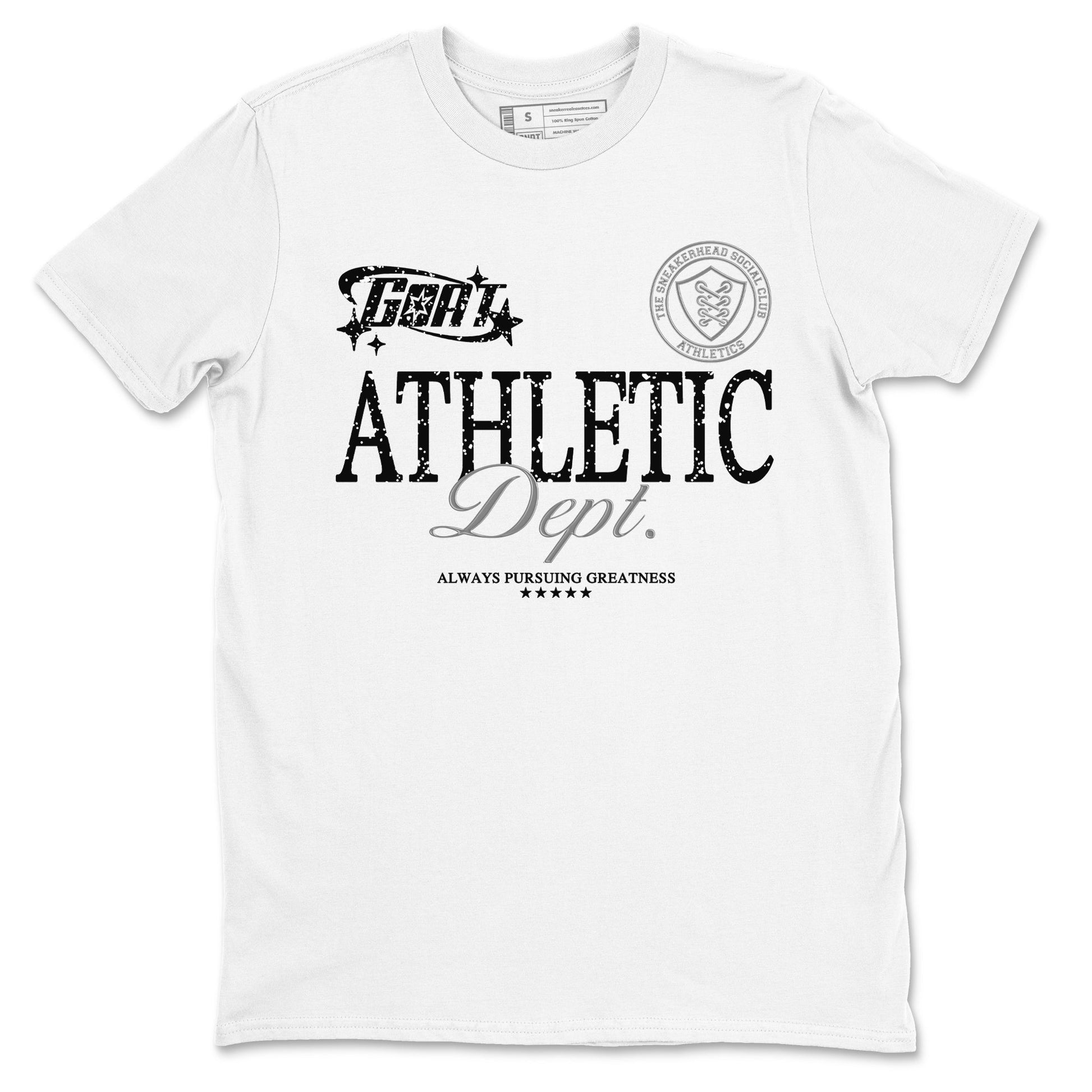 5s White Black shirts to match jordans Goat Athletic Dept sneaker match tees Air Jordan 5 White Black SNRT Sneaker Release Tees unisex cotton White 2 crew neck shirts