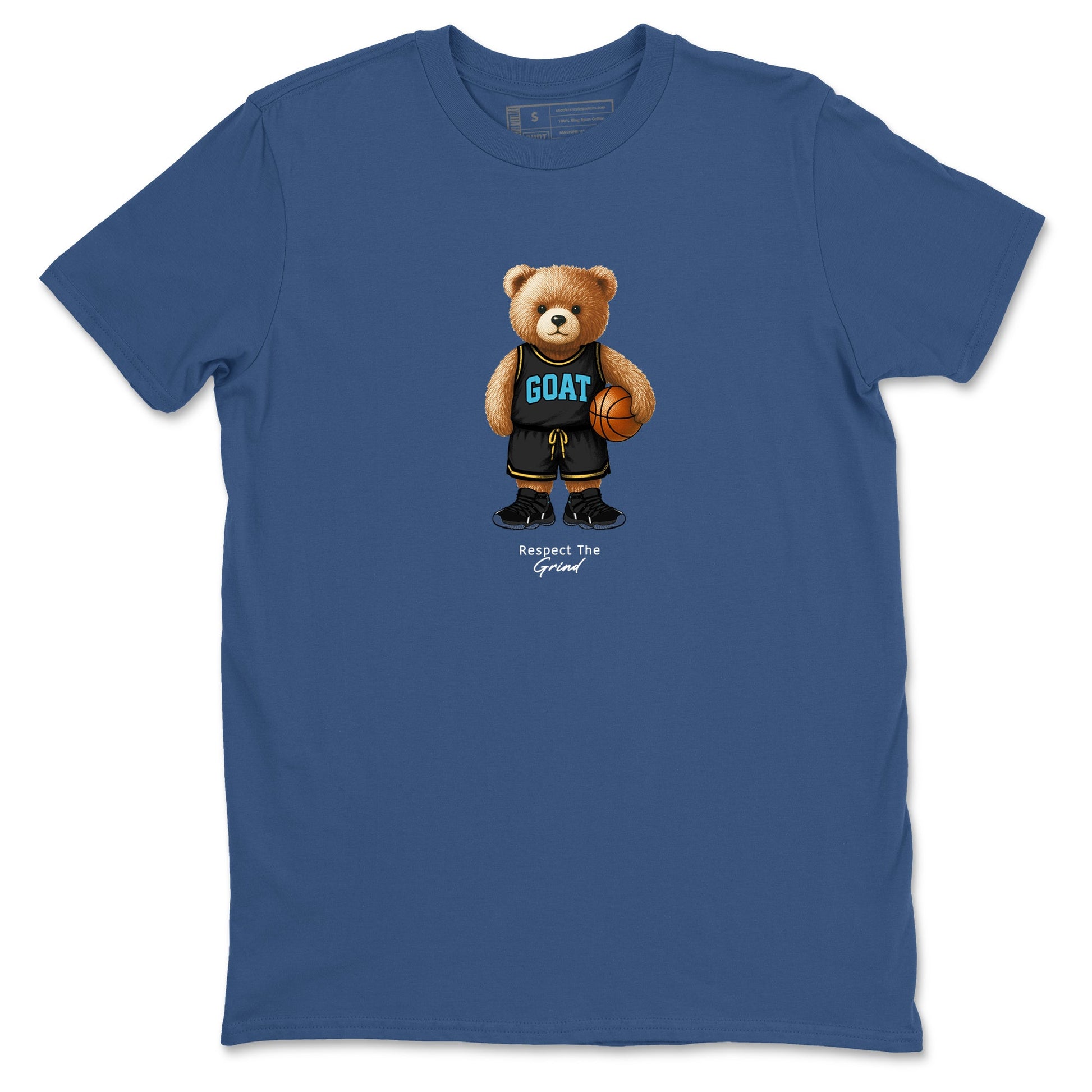 Basketball Graphic Tee – Sneaker Tees To Match Air Jordan 11 Gamma – GOAT Mode Graphic Tee Denim Blue 2. Perfect for 11s Gamma releases 2025 colorways.