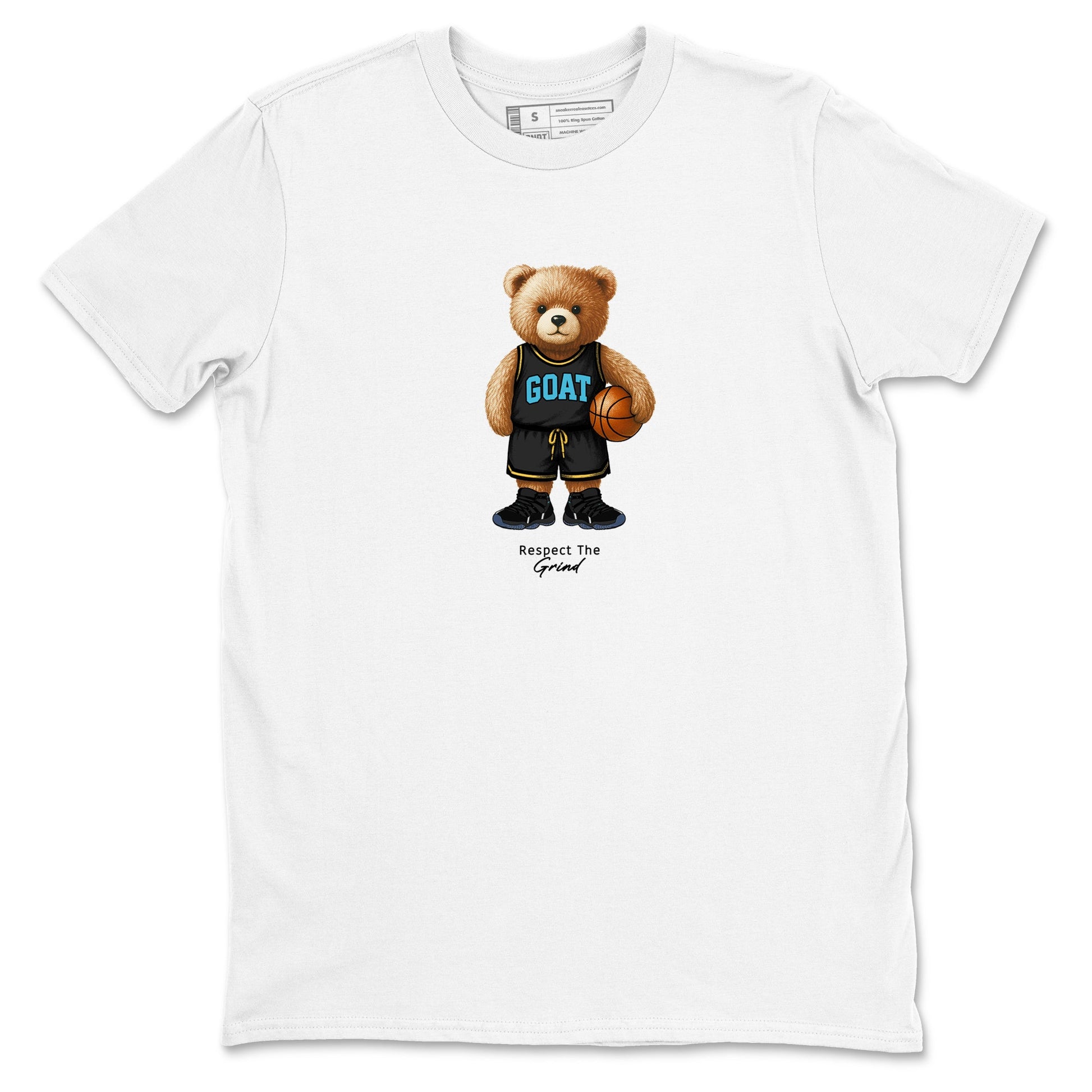 Basketball Graphic Tee – Sneaker Tees To Match Air Jordan 11 Gamma – GOAT Mode Graphic Tee White 2. Perfect for 11s Gamma releases 2025 colorways.